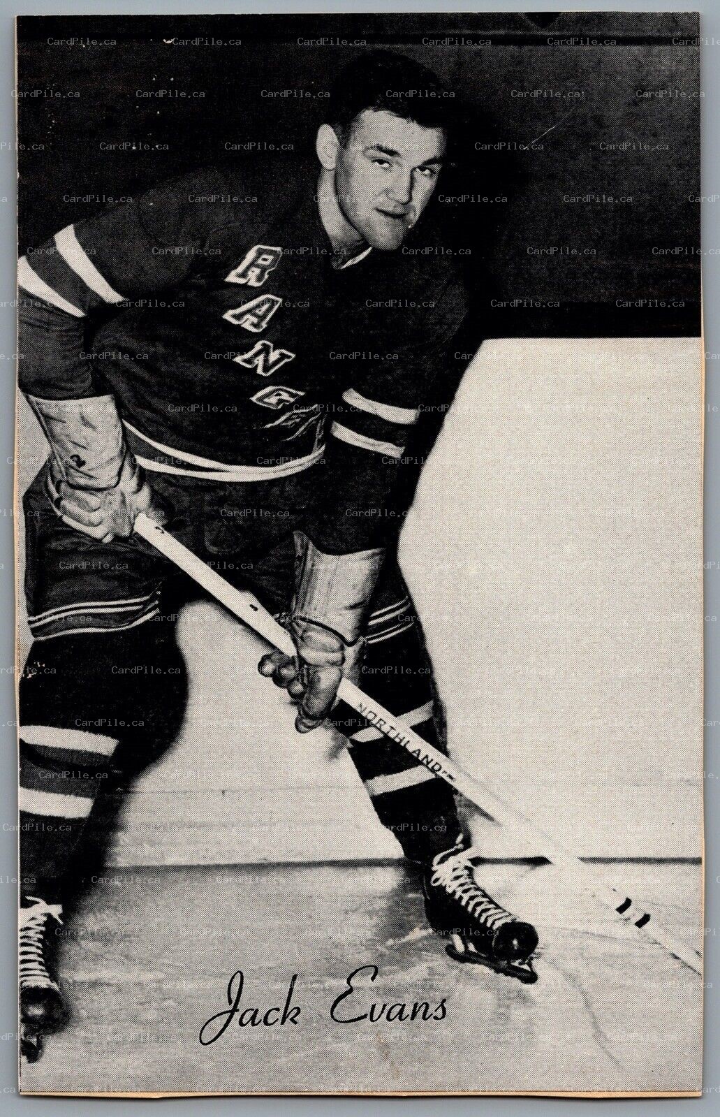 1944-1964 Bee Hive New York Rangers Jack Evans NHL Hockey