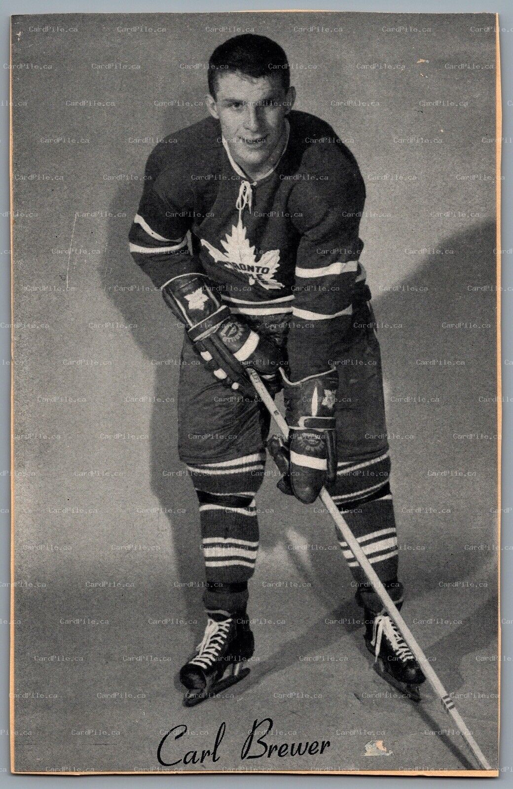 1944-1964 Bee Hive Toronto Maple Leafs Carl Brewer NHL Hockey