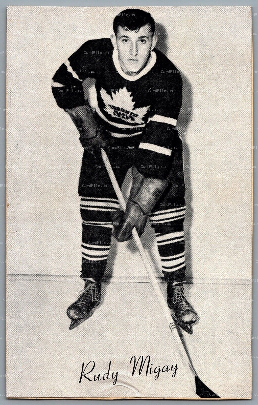 1944-1964 Bee Hive Toronto Maple Leafs Rudy Migay NHL Hockey