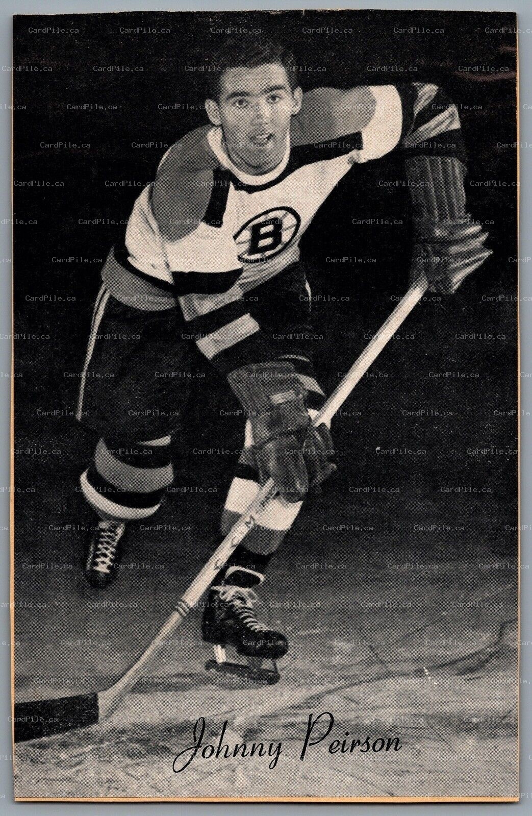 1944-1964 Bee Hive Boston Bruins Johnny Peirson NHL Hockey A