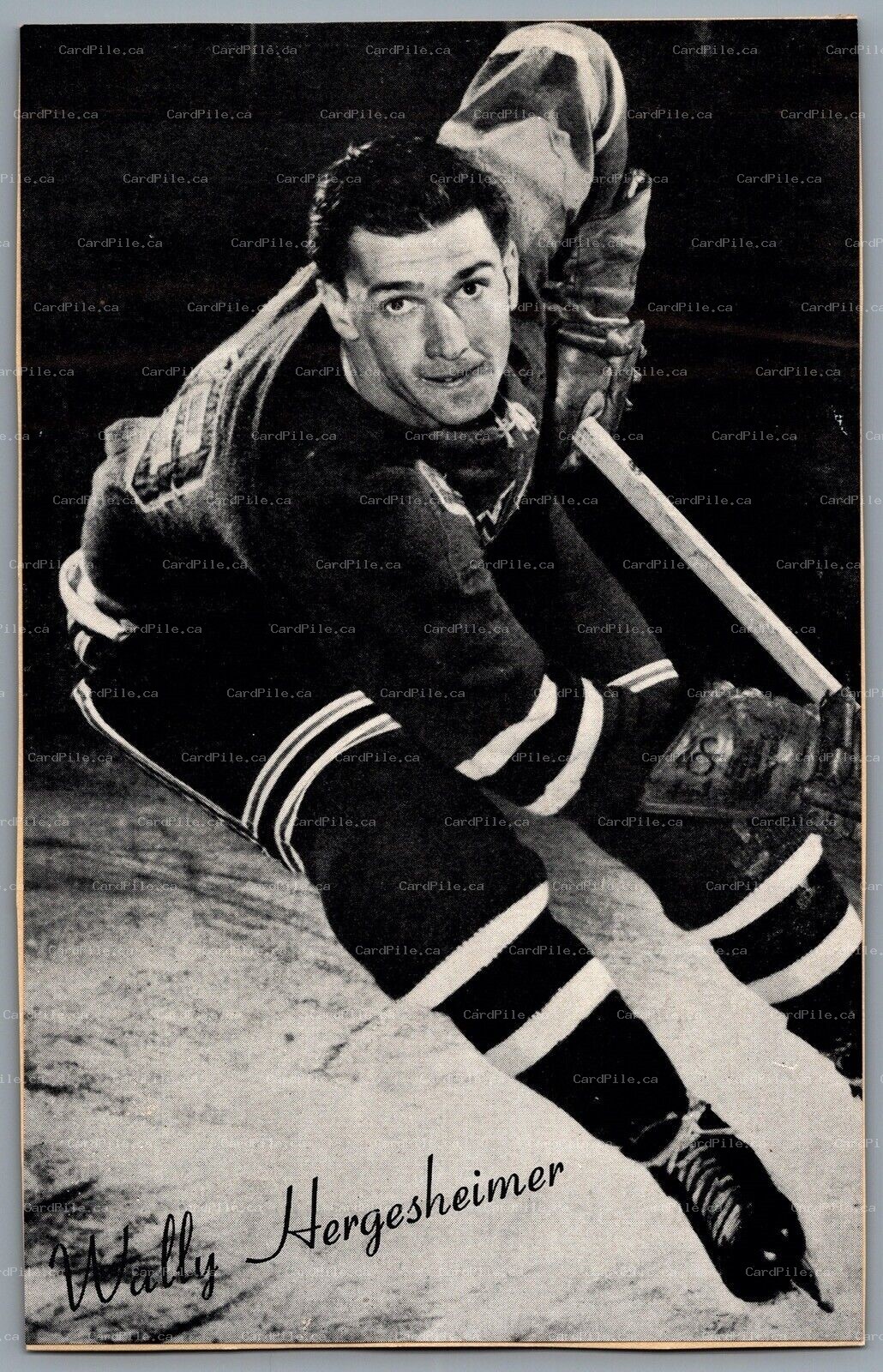 1944-1964 Bee Hive New York Rangers Wally Hergesheimer NHL Hockey