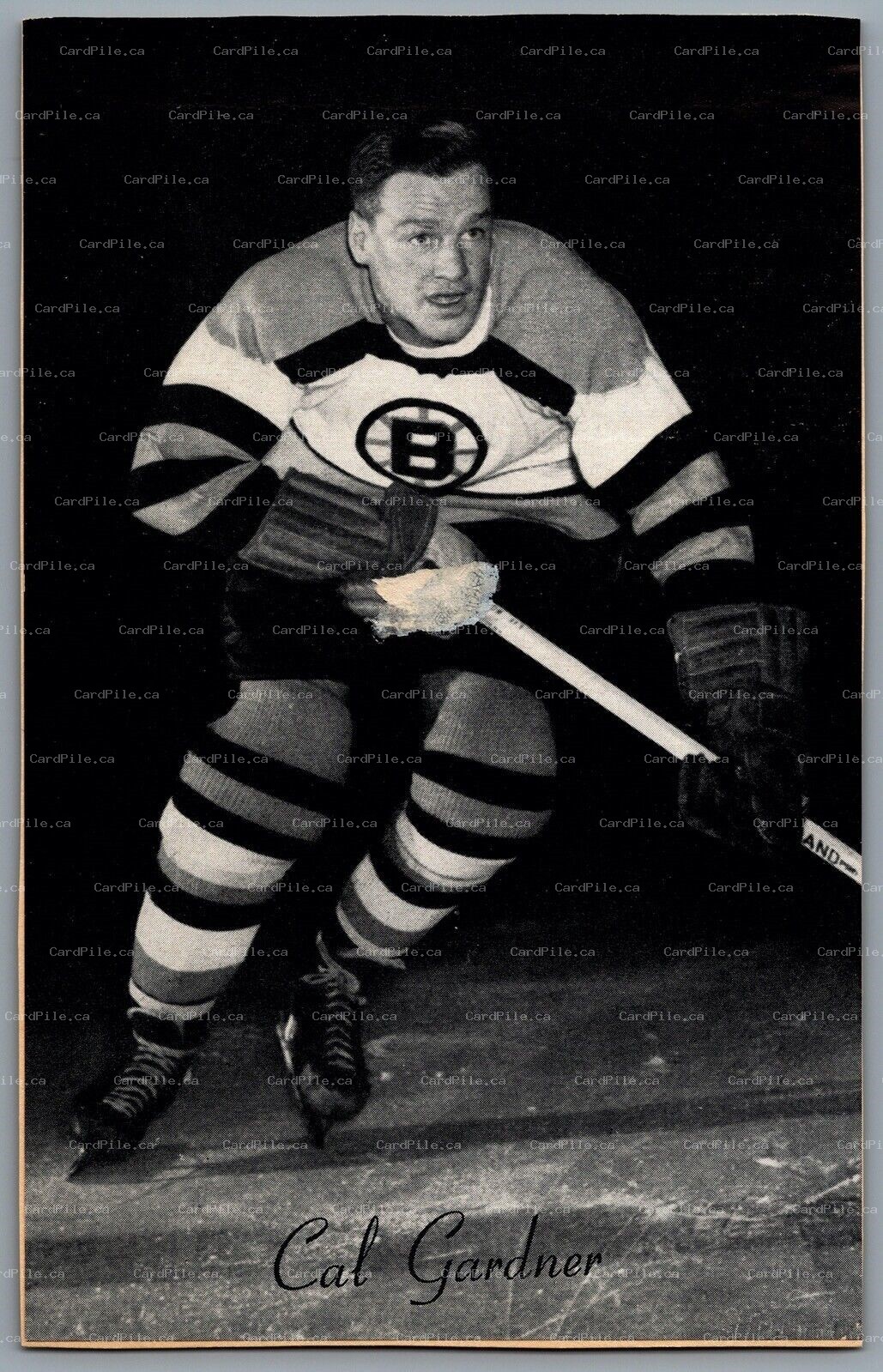 1944-1964 Bee Hive Boston Bruins Cal Gardner NHL Hockey B