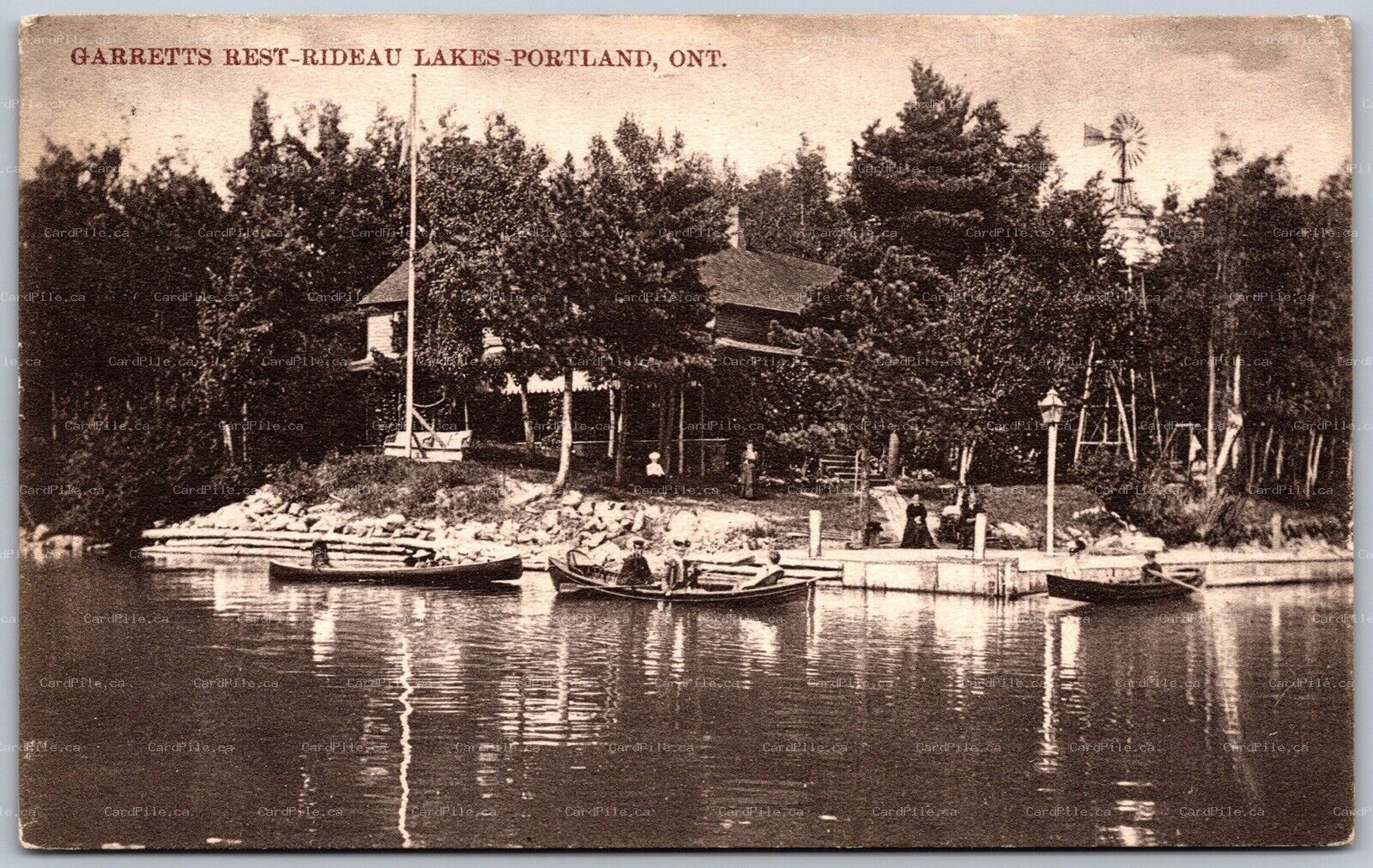 Postcard Portland Ontario c1907 Garrett's Rest Rideau Lakes by W. H. Kerfoot