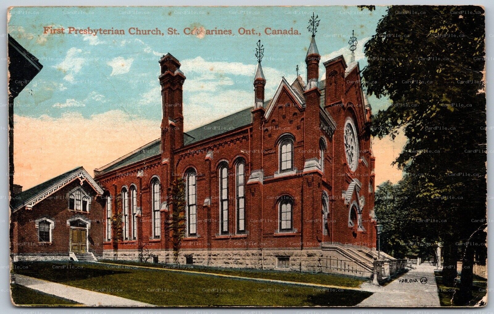 Postcard St. Catherines Ontario c1910s First Presbyterian Church