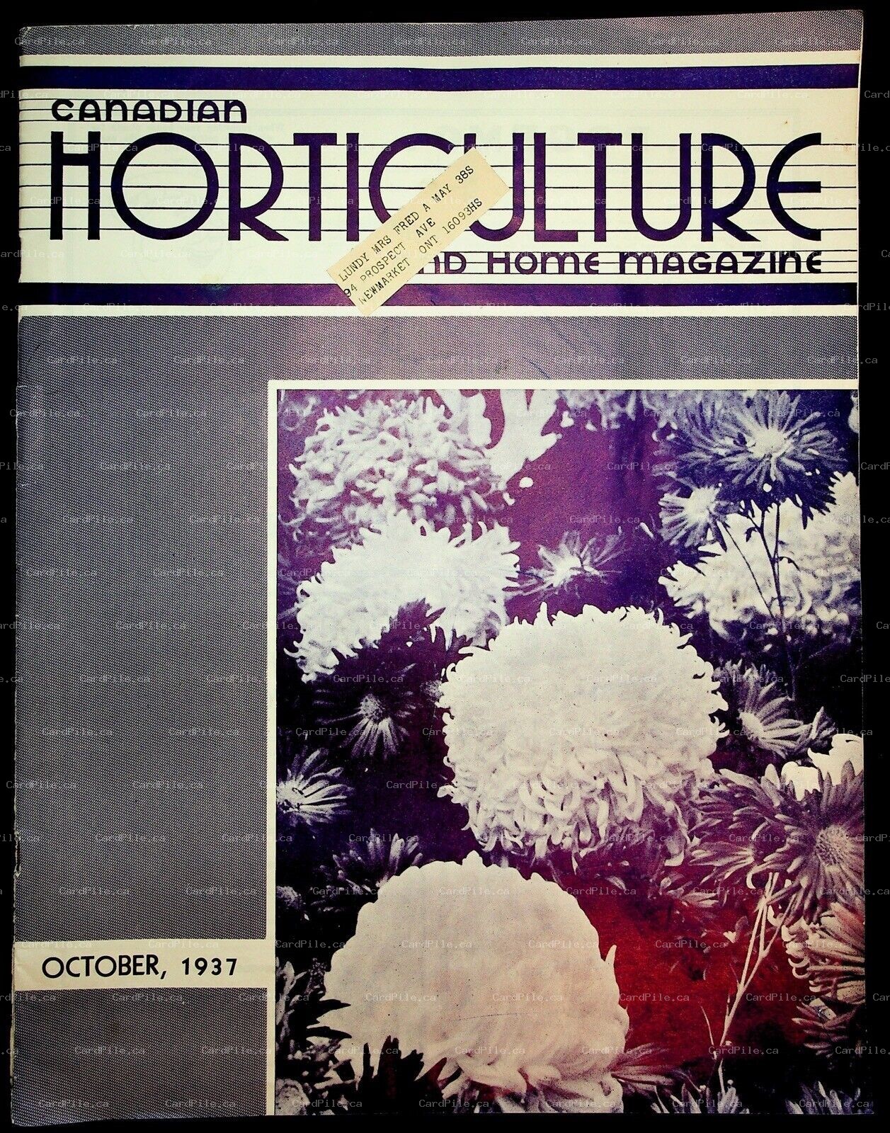 1937 October Canadian Horticulture and Home Magazine Gardening Advertisements