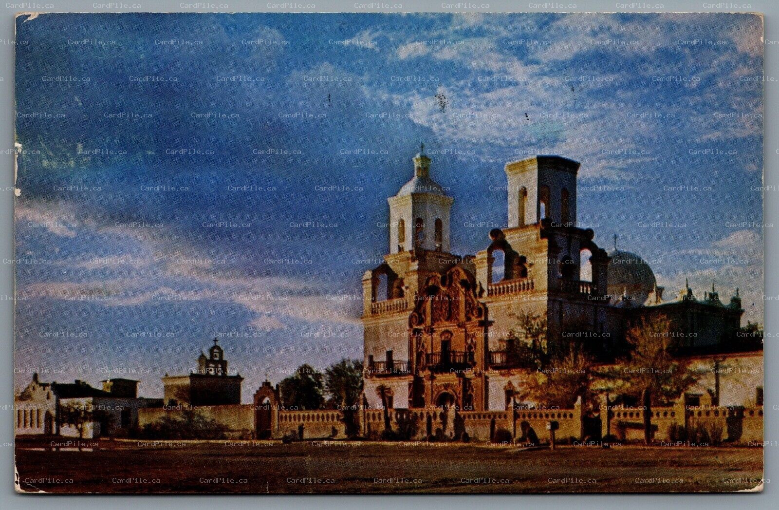 Postcard Tucson AZ c1953 San Xavier Del Bac Franciscan Mission Father Kino