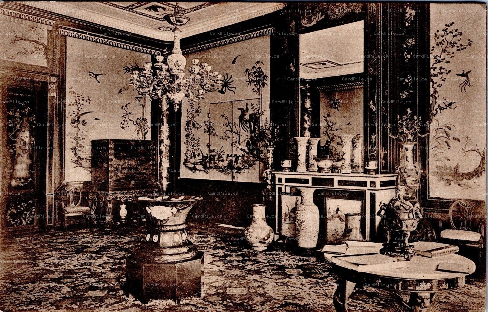 Postcard Netherlands c1921 The Hague The Japanese Room The House in the Wood