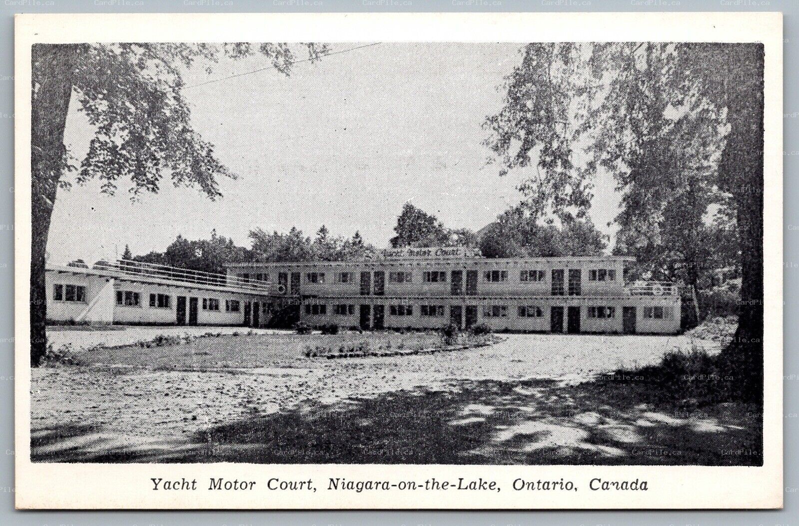 Postcard Niagara On The Lake Ontario c1930s Yacht Motor Court Advertisement