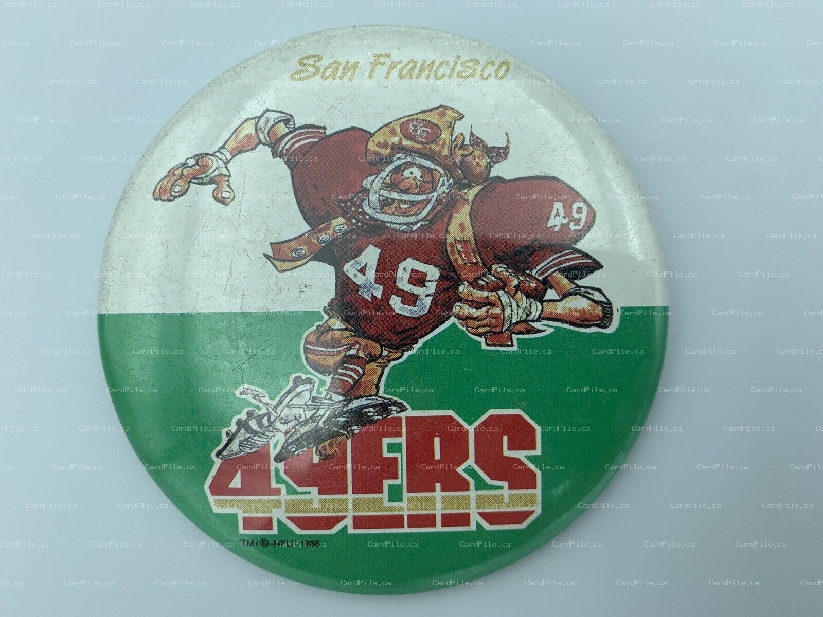 VINTAGE 1988 San Francisco 49ers Football NFL - LARGE - Pinback Button
