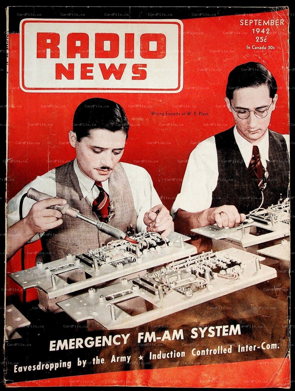 1942 September Radio News Magazine Emergency FM-AM System Eavesdropping by Army