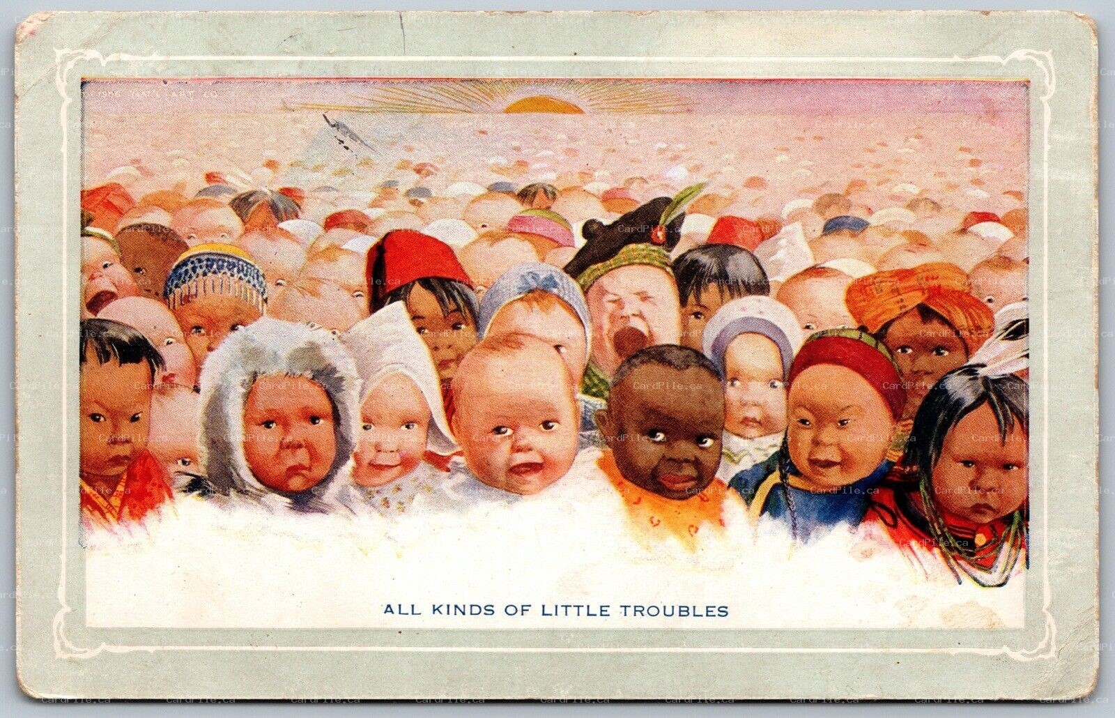 Postcard c1910s Split Ring Cancel Voglers Cove Nova Scotia Little Troubles