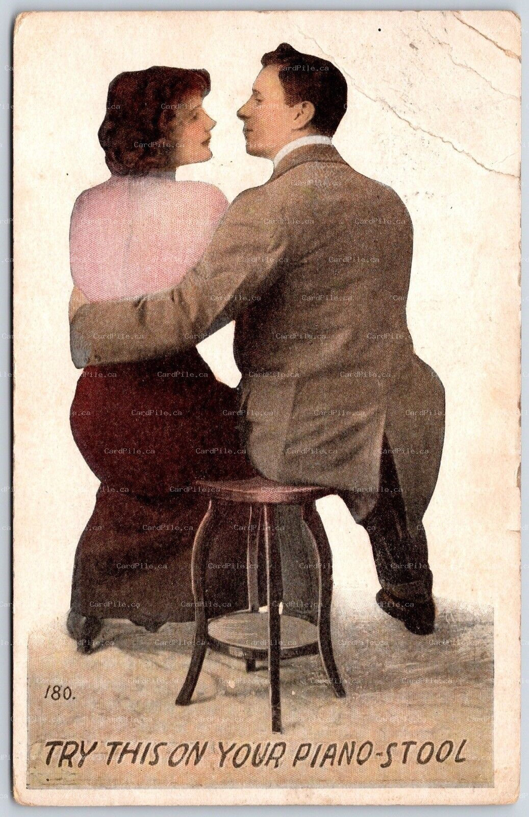 Postcard c1914 Split Ring Cancel Broad Cove Lunenburg NS Try This … Piano Stool