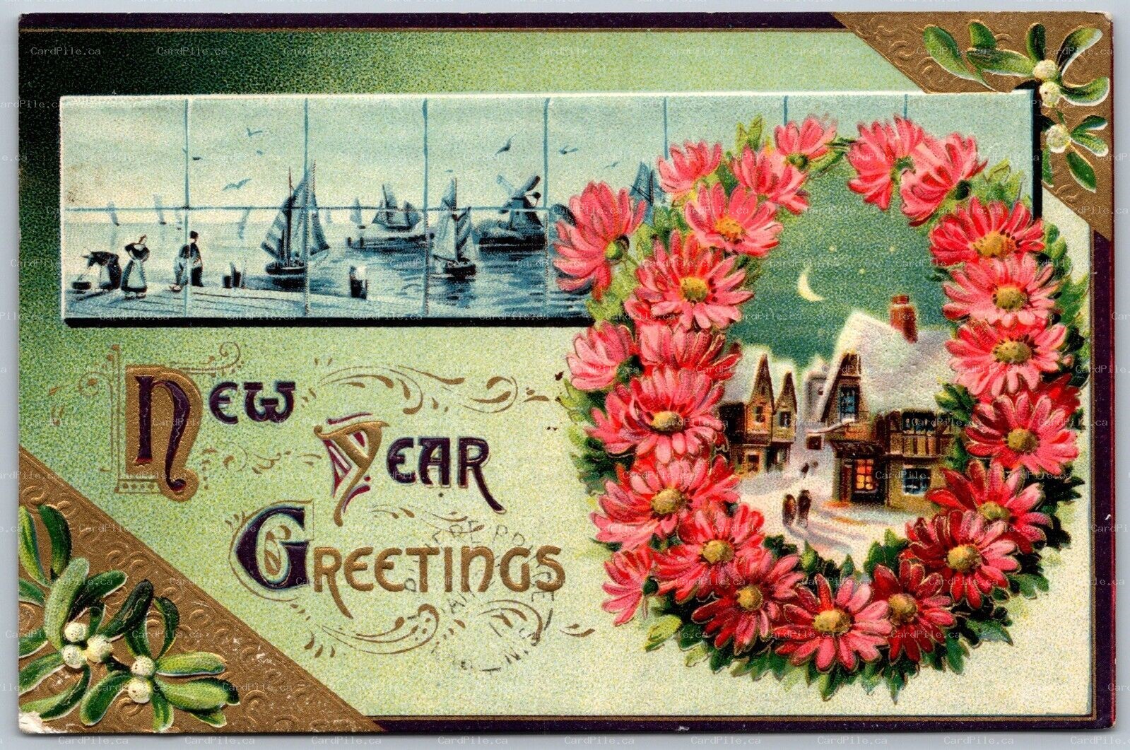 Postcard 1911 Split Ring Cancels Crouse-Town & Petite Riviere Bridge Nova Scotia