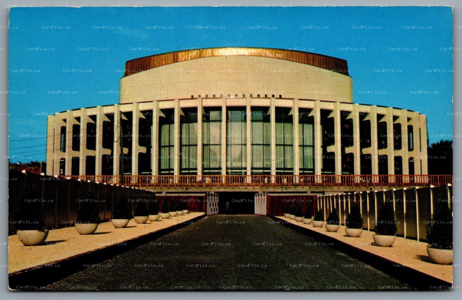 Postcard Montreal Quebec c1960s Place Des Arts Concert Halls Lounges Offices