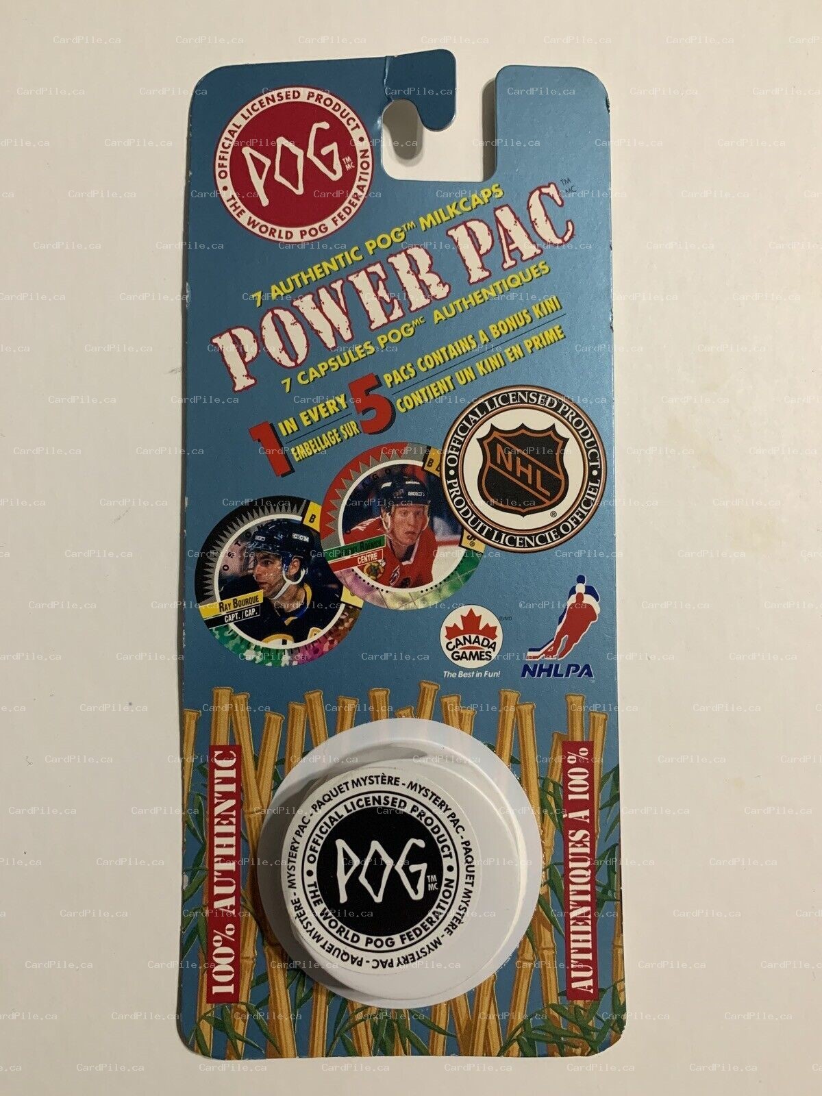 NOS 1994-1995 POGS Power Pac NHL NHLPA Unopend Milkcaps Canada Games 