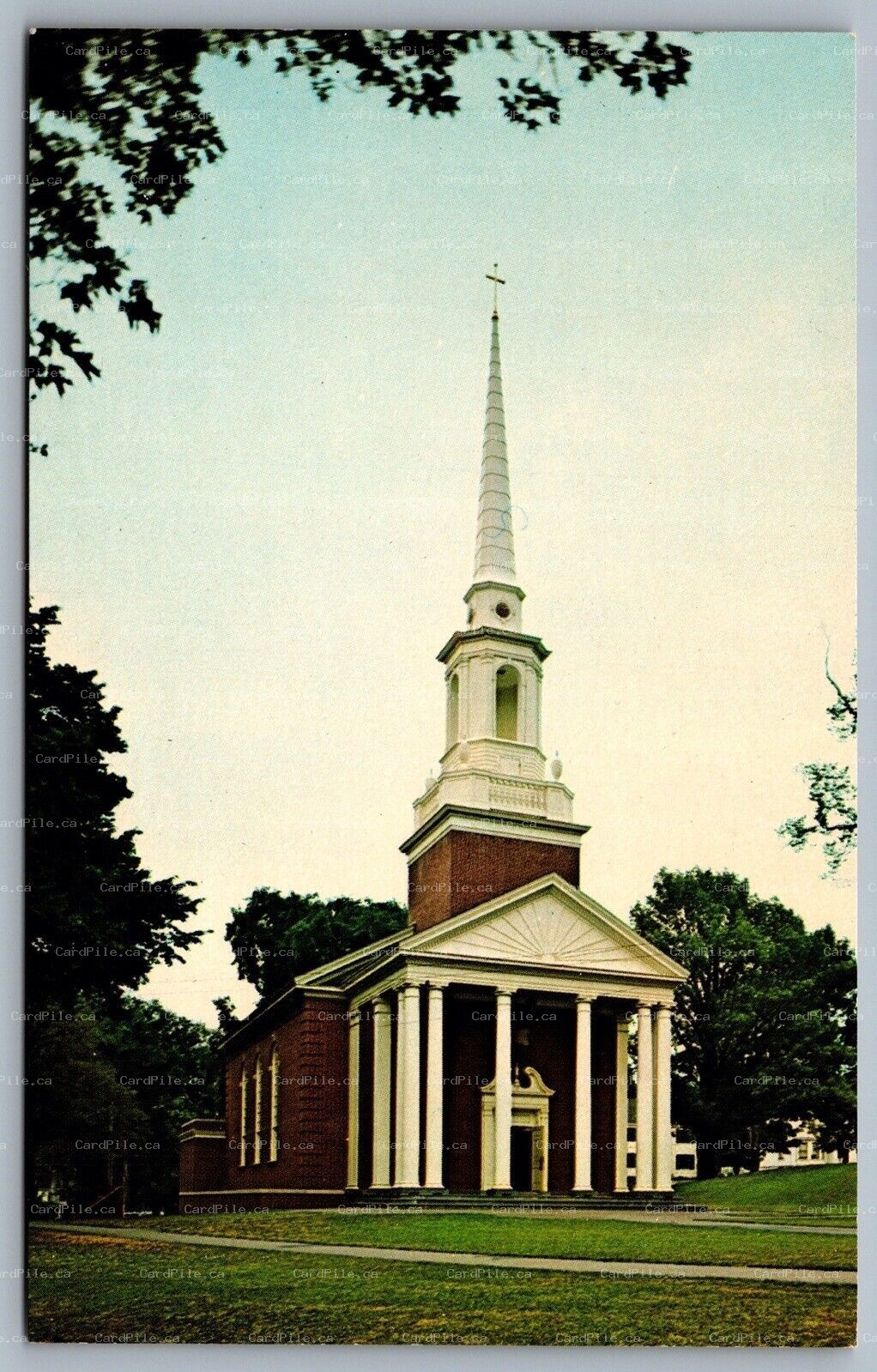 Postcard Wolfville Nova Scotia c1950s Beautiful Chapel Acadia University
