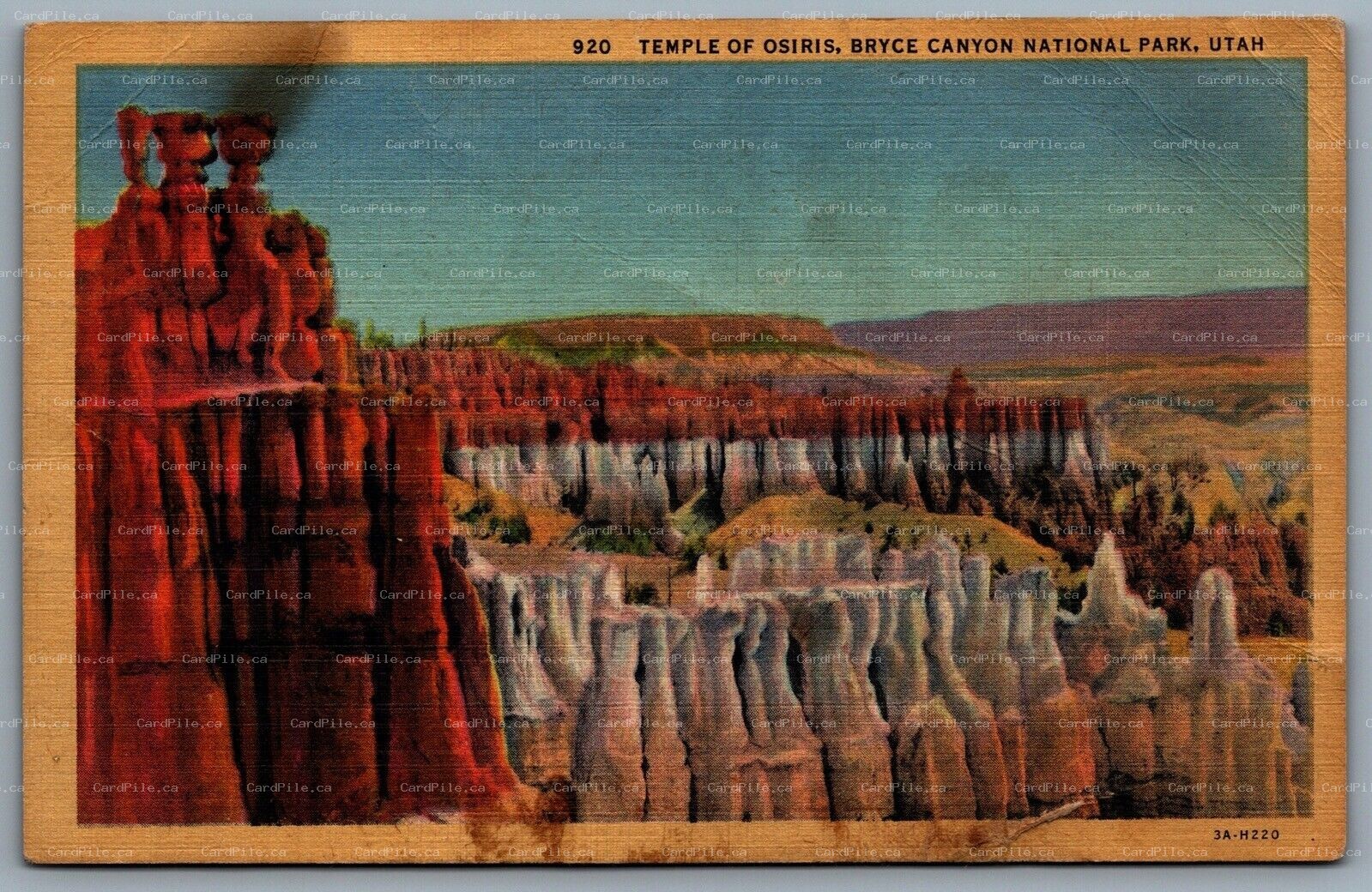 Postcard Bryce Canyon National Park Utah c1933 Temple of Osiris