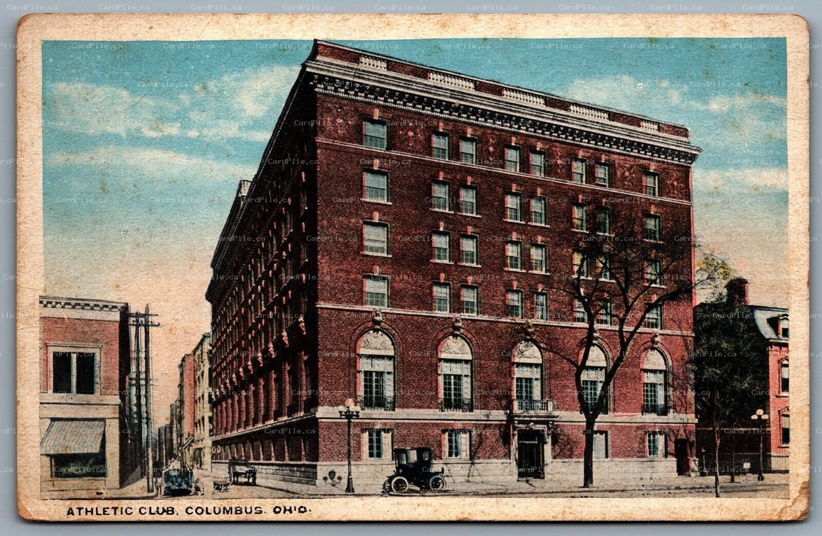Postcard Columbus Ohio c1910s Athletic Club Exterior View