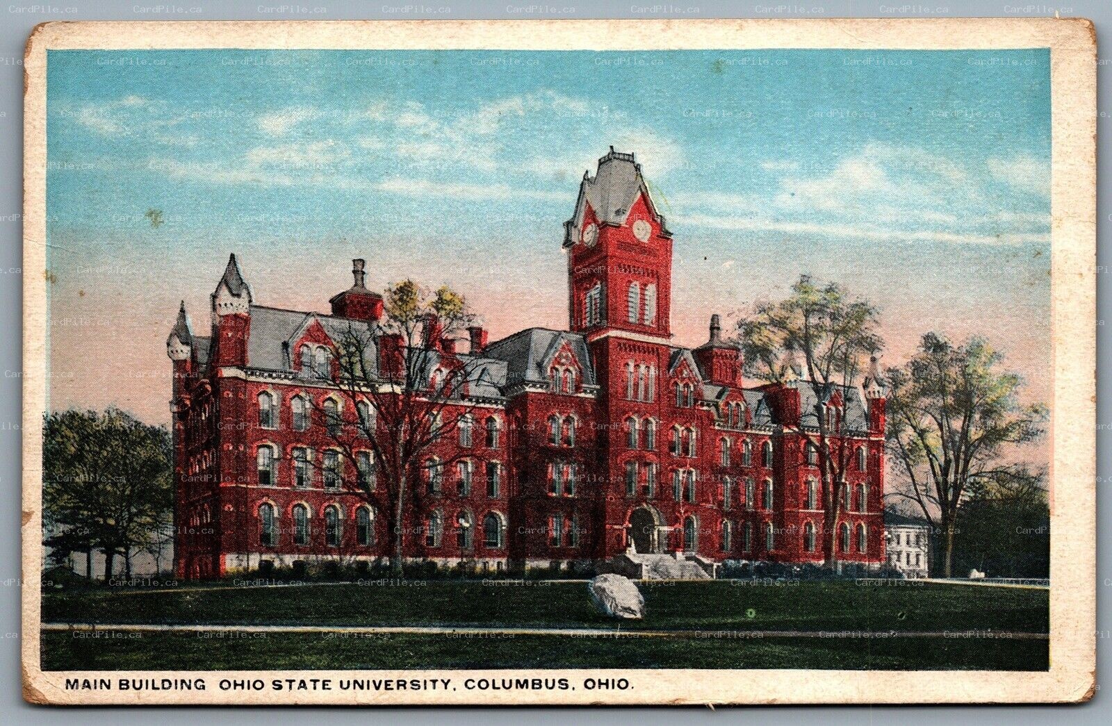Postcard Columbus Ohio c1910s Main Building Ohio State University