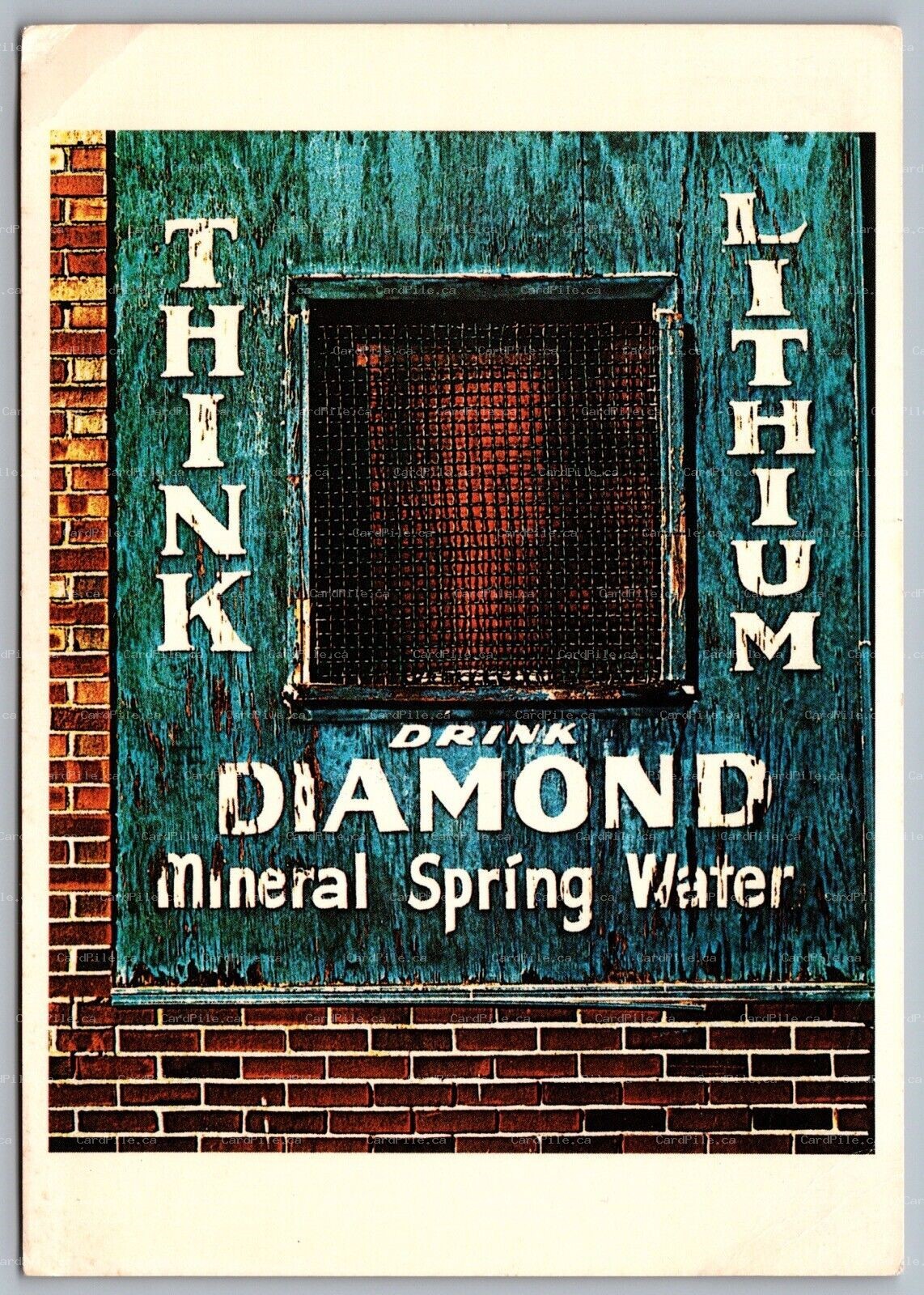 Postcard Midwest USA 1981 Think Lithium Mineral Drinking Water William Stage