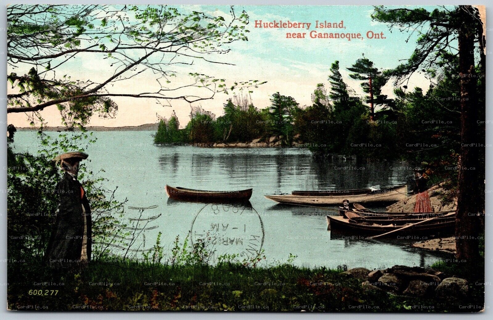 Gananoque ONT 1908 Huckleberry Island Canoes Leeds and Grenville TOR GT RY RPO