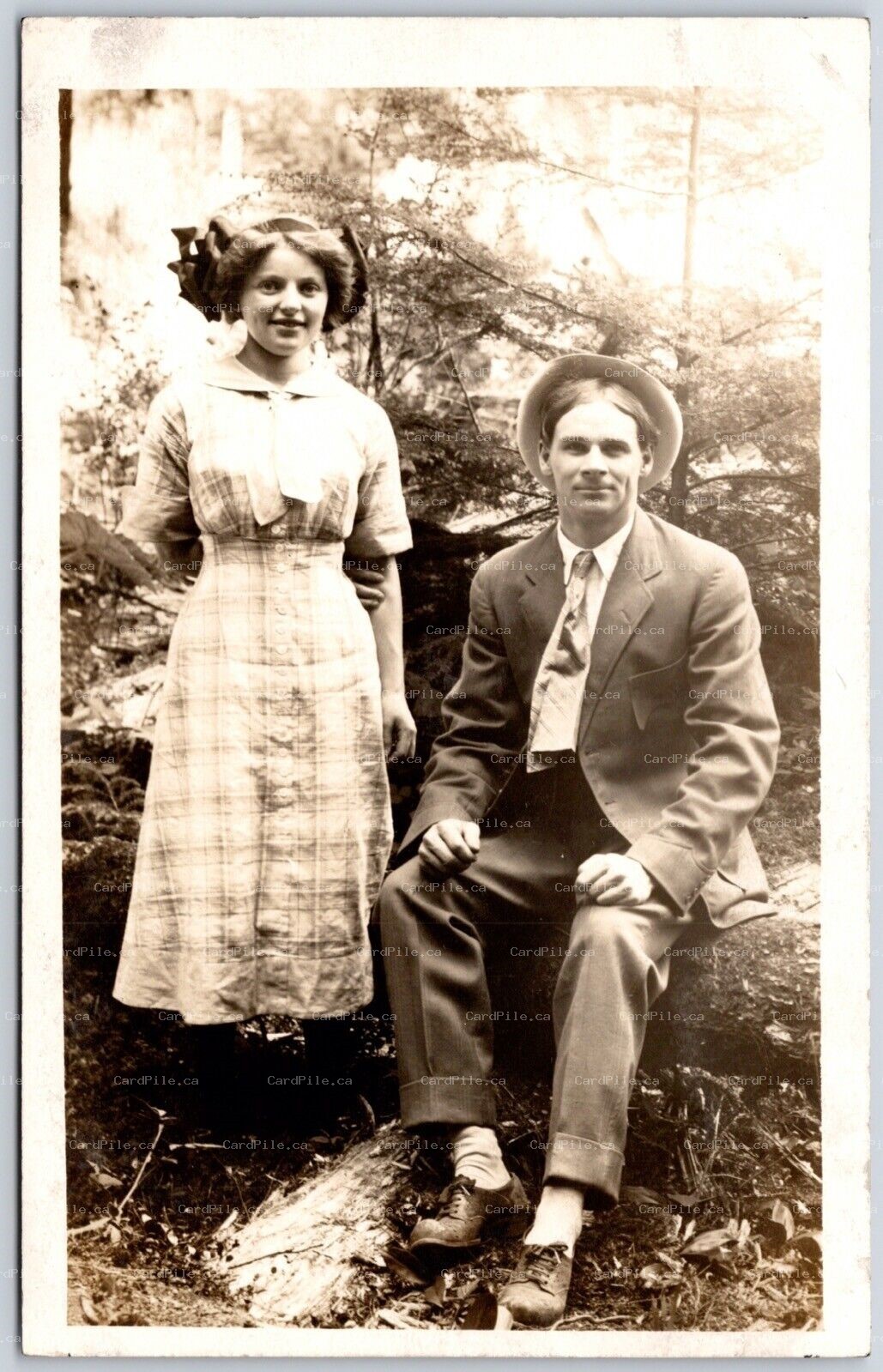Postcard RPPC c1913 Mineral Washington Photo of Couple Mr William Armour & Wife