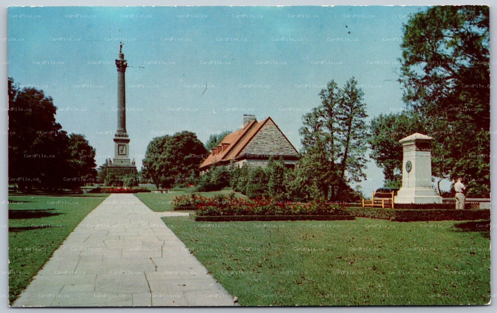 Postcard Queenston Heights Park ONT 1960s Laura Secord's & Brock's Monument