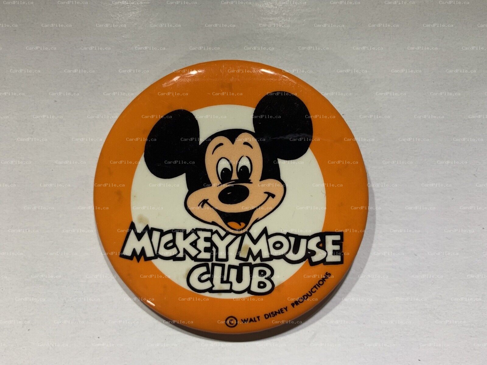 VINTAGE 1980’s Mickey Mouse Club Walt Disney Productions Pinback Button