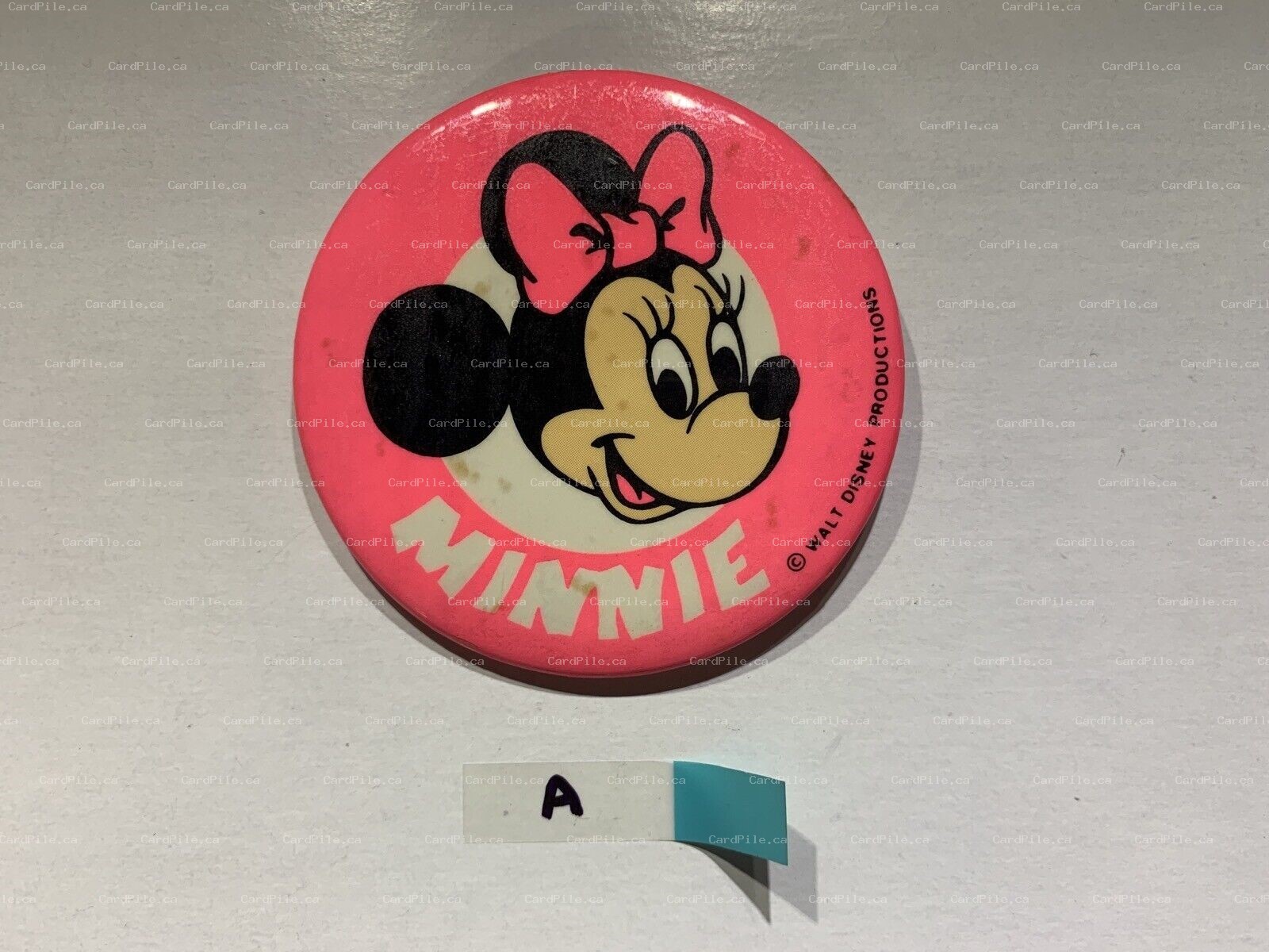 VINTAGE 1980’s Minie Mouse Club Walt Disney Productions Pinback Button A