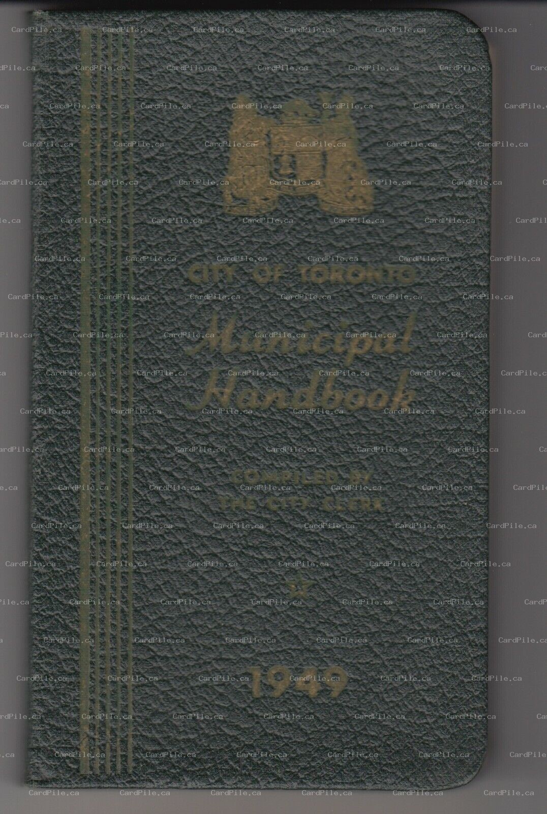 VINTAGE City of Toronto Municipal Handbook 1949 - Canada - RARE - HardCover