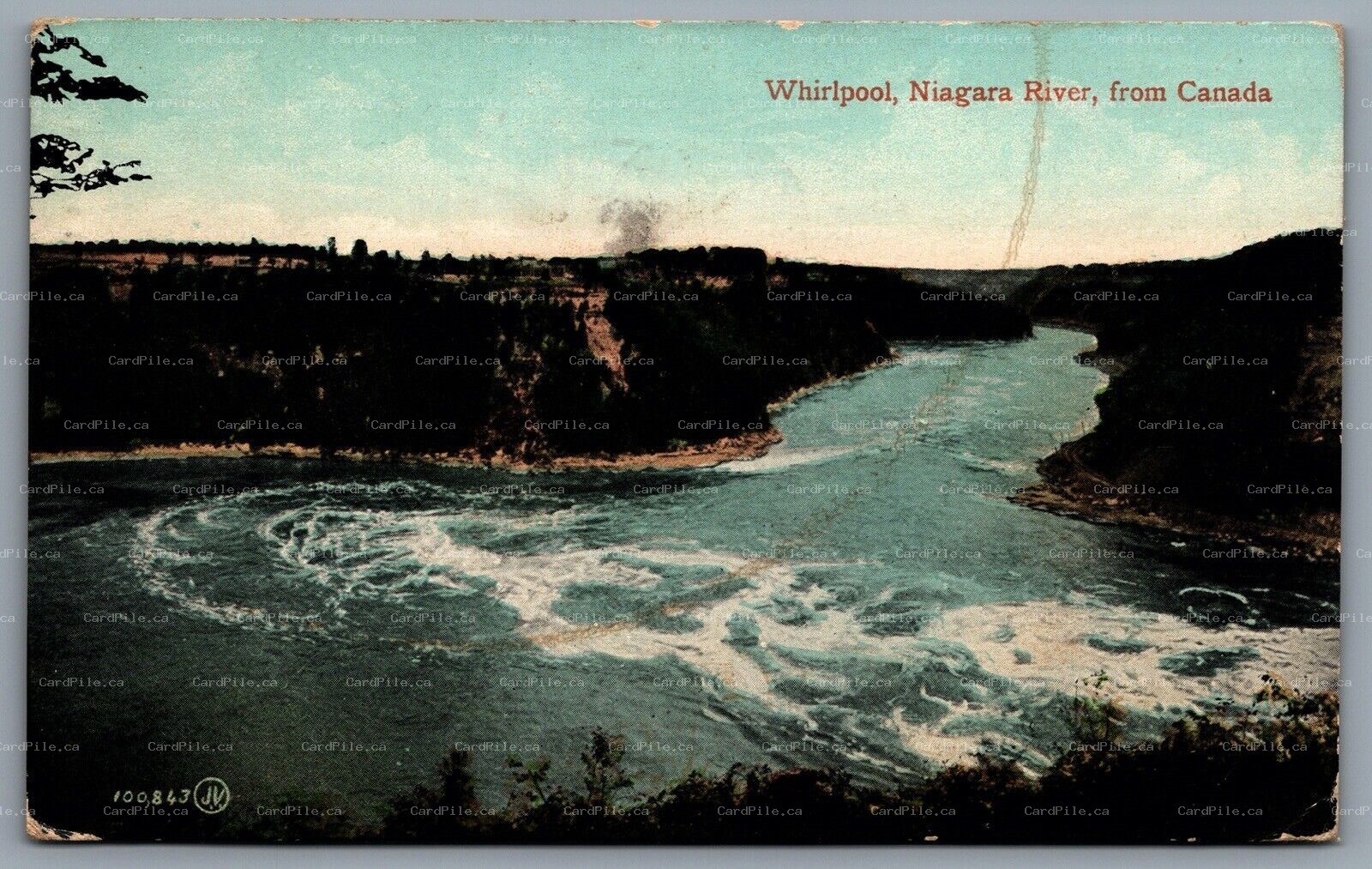 Postcard Niagara Falls Ontario c1910 Whirlpool Niagara River CDS Machine Cancel