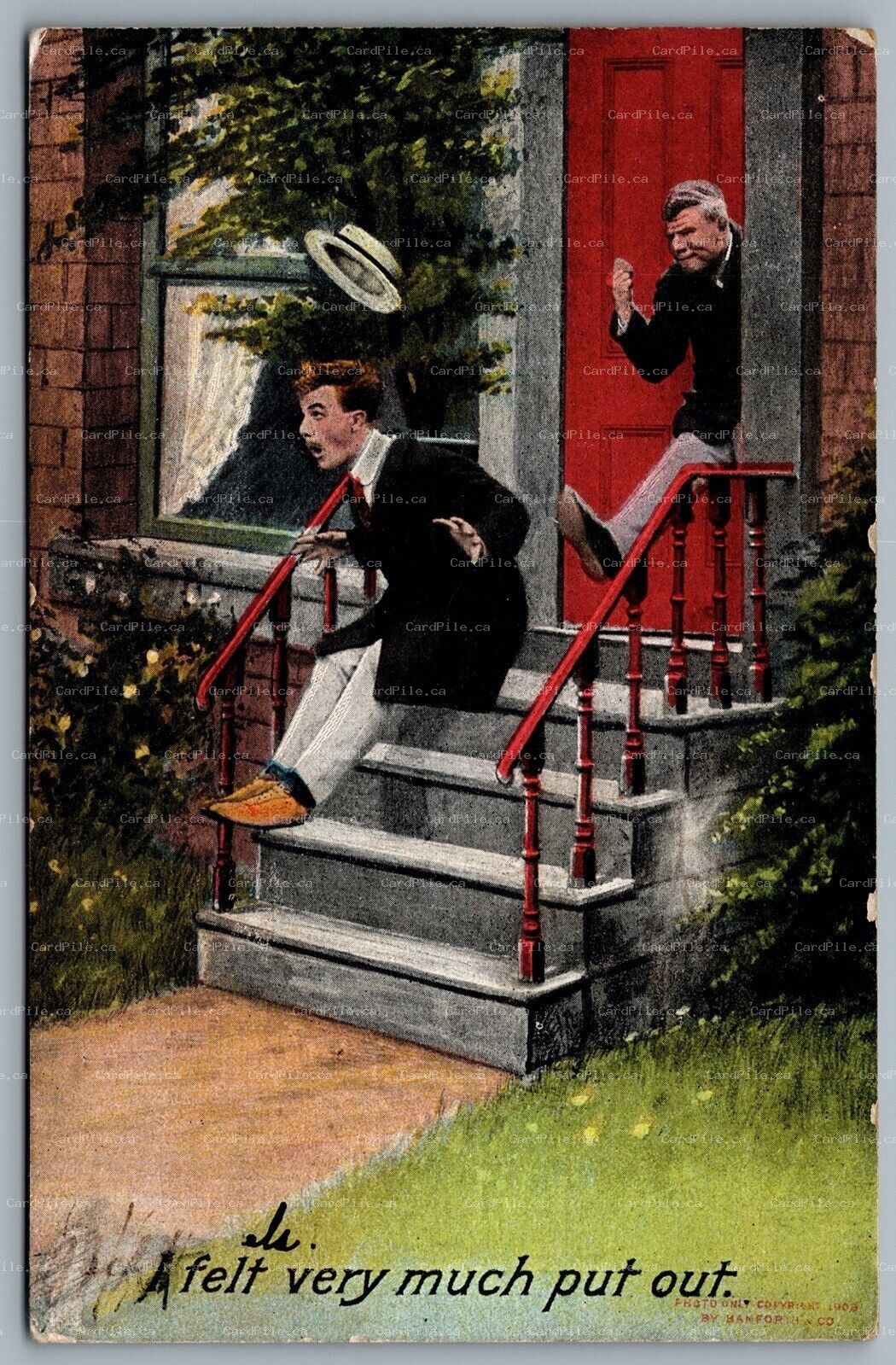 Postcard Comic c1908 I Felt Very Much Put Out CDS Machine Cancel Toronto