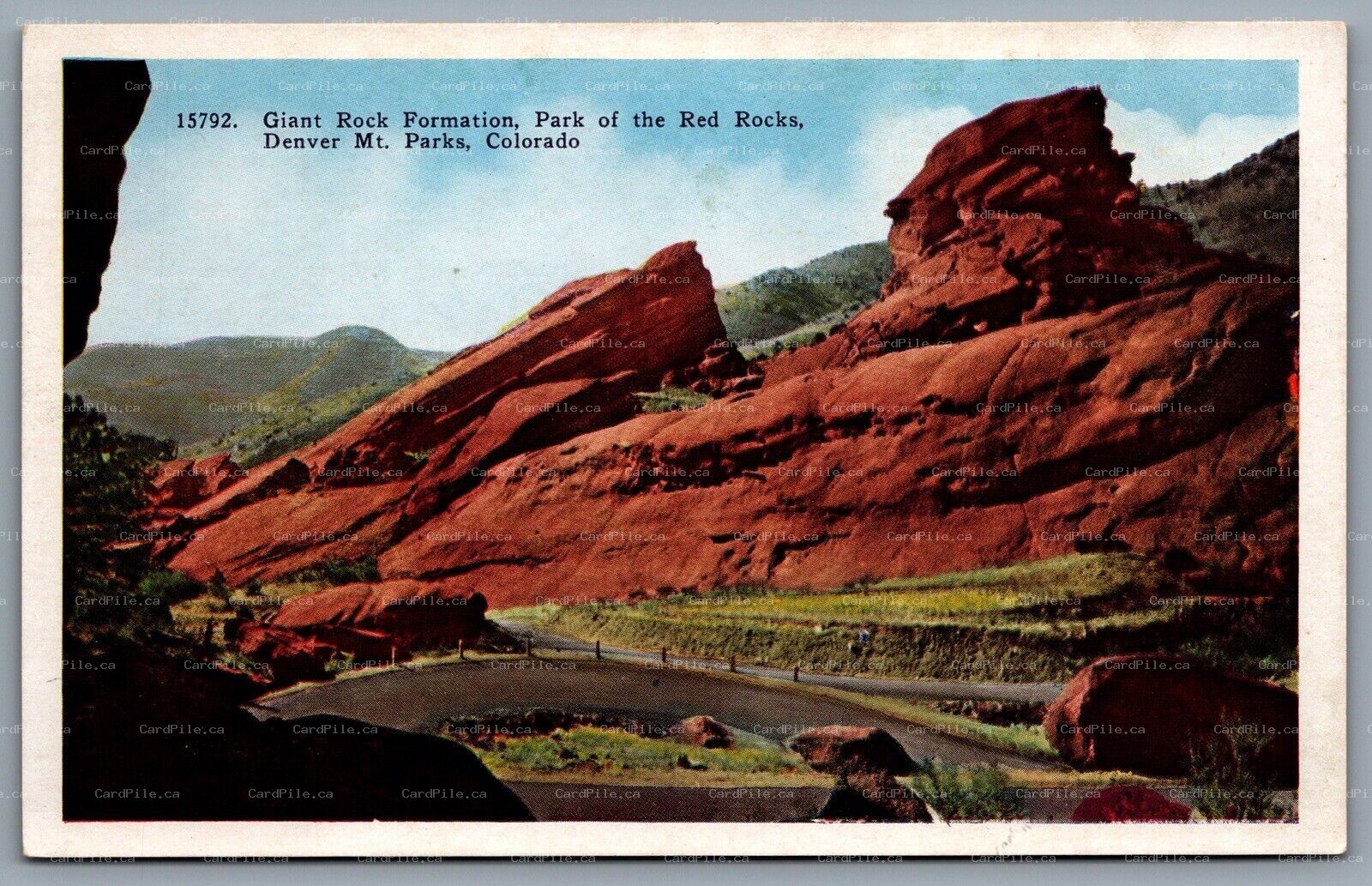 Postcard Denver Mt. Parks CO c1920s Giant Rock Formation Park Of The Red Rocks