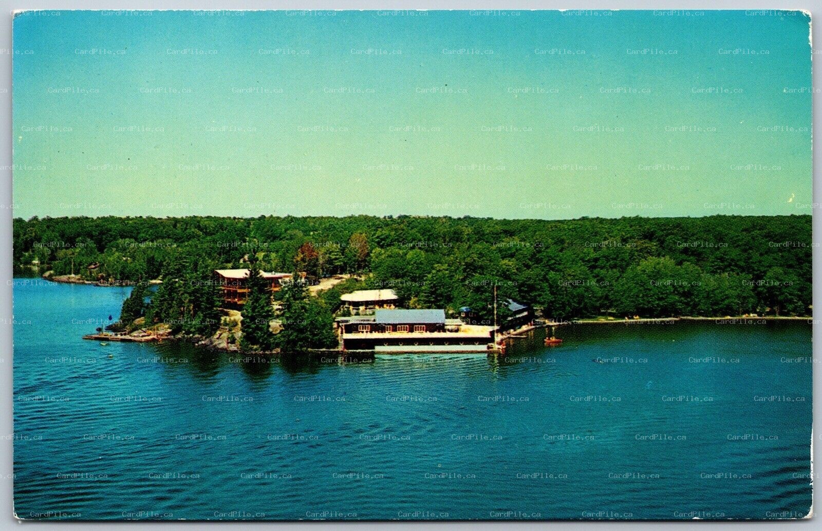 Postcard Gravenhurst Ontario c1970s Aerial View of Muskoka Sands Inn Scenic