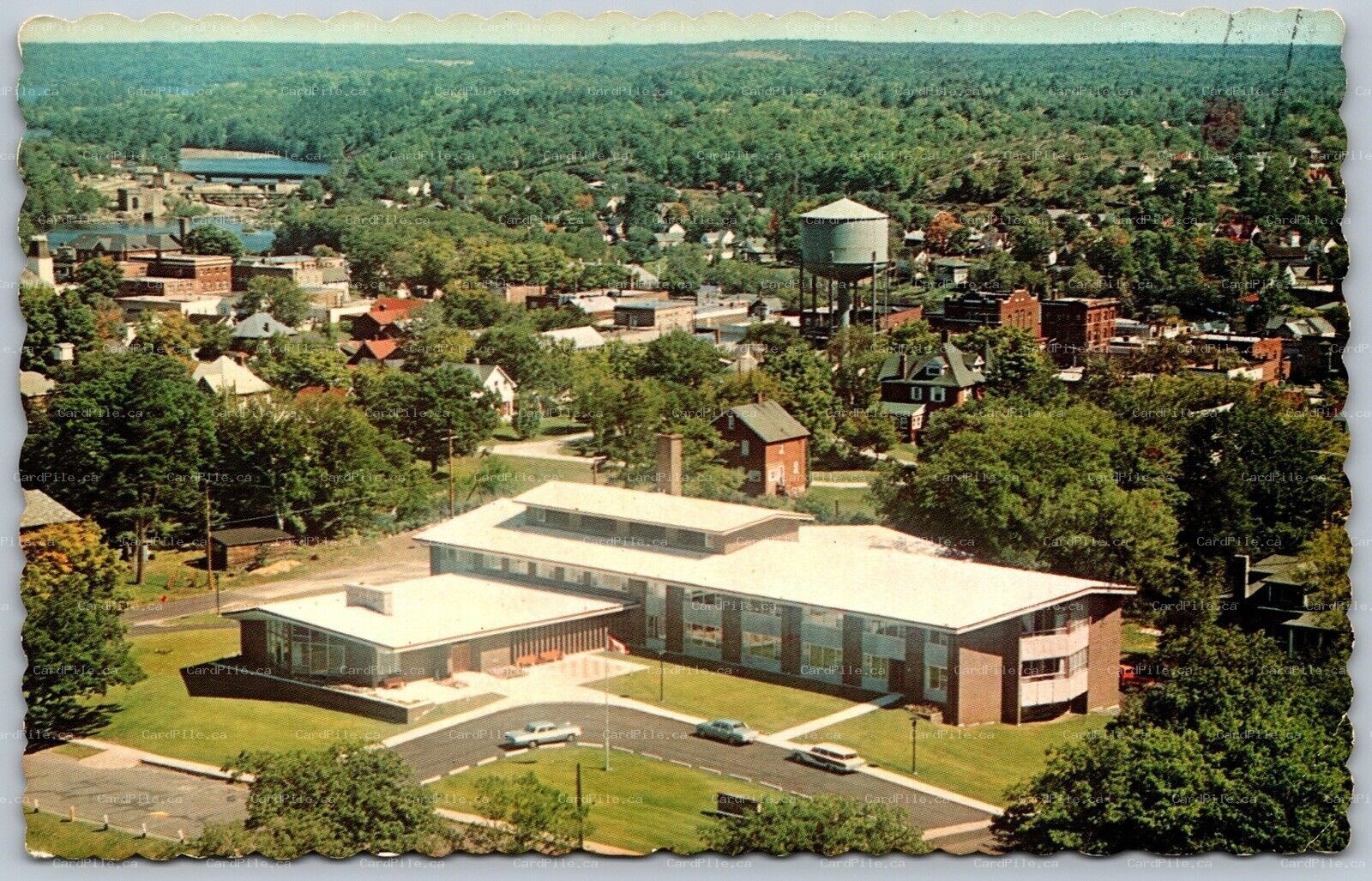 Postcard Parry Sound Ontario c1960s Panoramic View of Belvedere Heights PSD