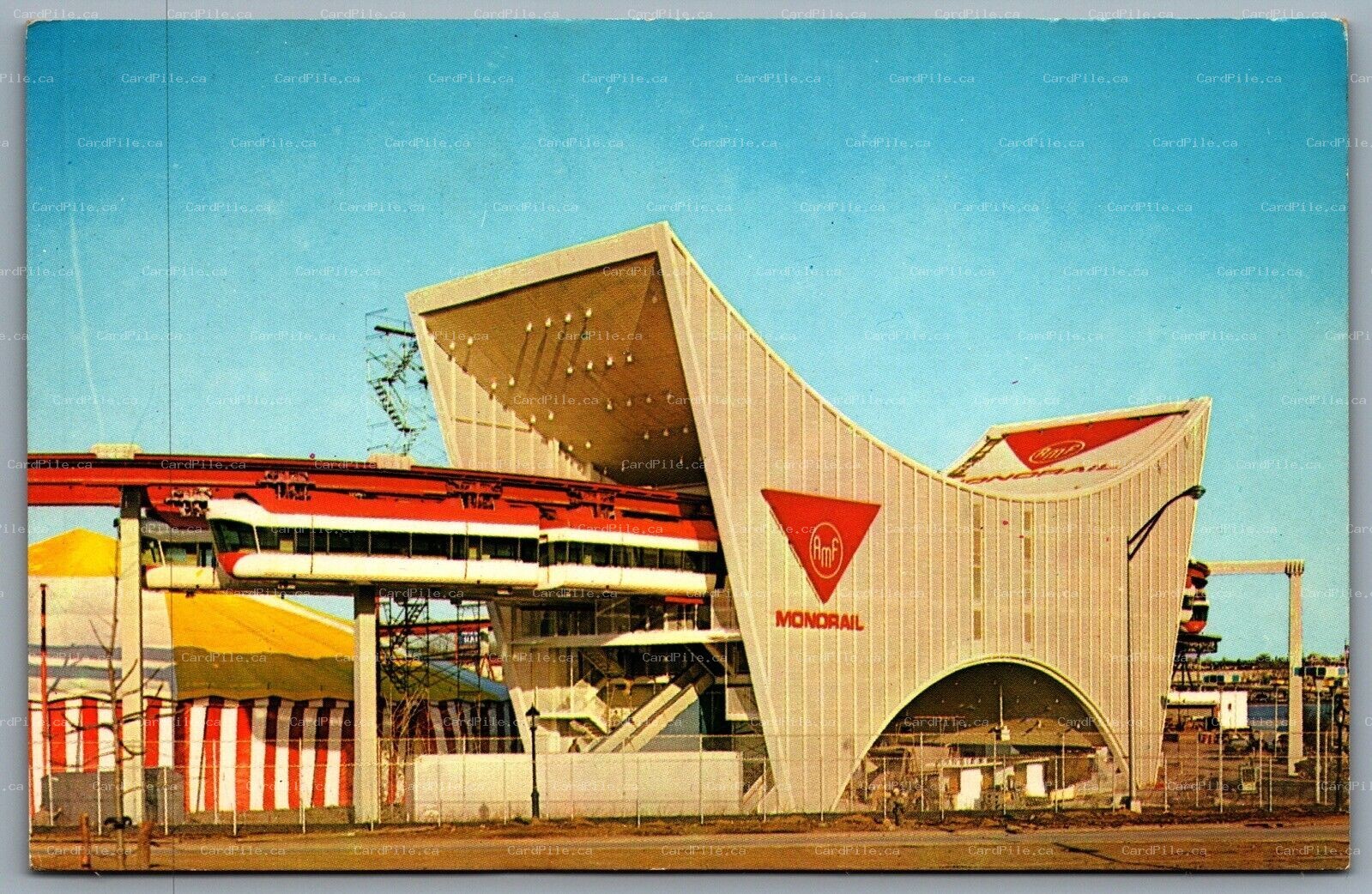 Postcard New York City NY c1964 American Machine & Foundry Co Monorail WF