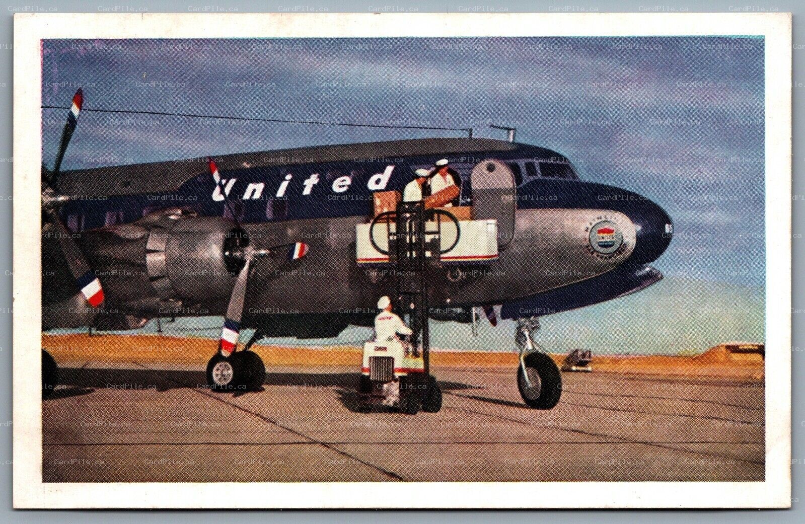 Postcard c1950s United Airlines DC-6 Mainliner 300 Advertisement Unused