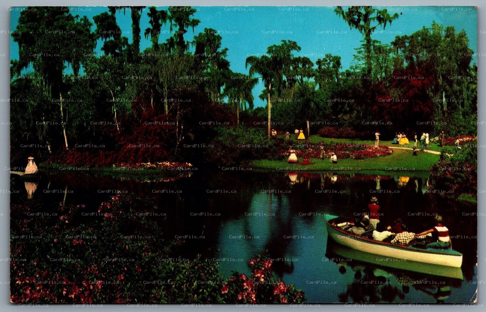 Postcard Cypress Gardens Florida c1953 America’s Tropical Wonderland Lake Eloise