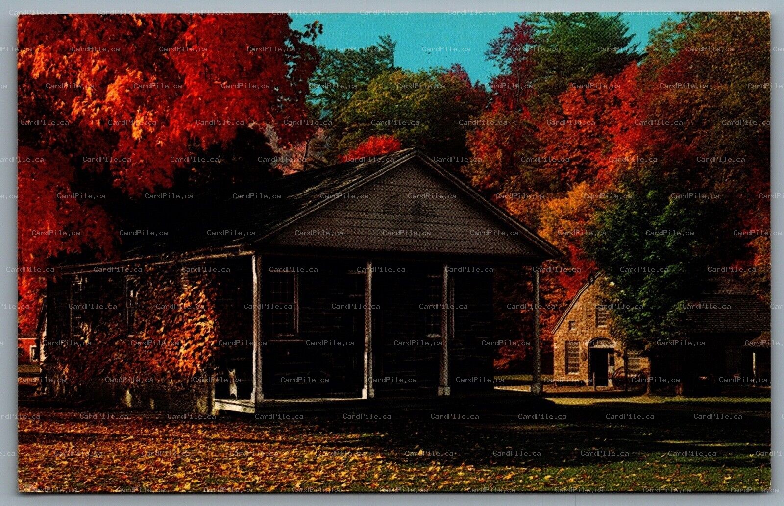Postcard Cooperstown NY c1964 The Farmer’s Museum The Schoolhouse Filer’s Corner