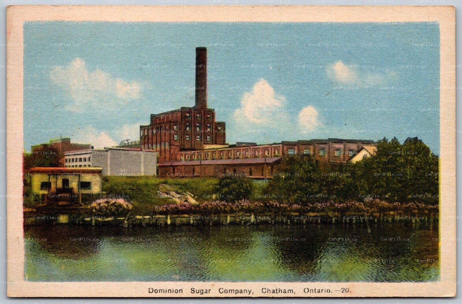 Postcard Chatham Ontario c1946 Dominion Sugar Company Keny County by PECO
