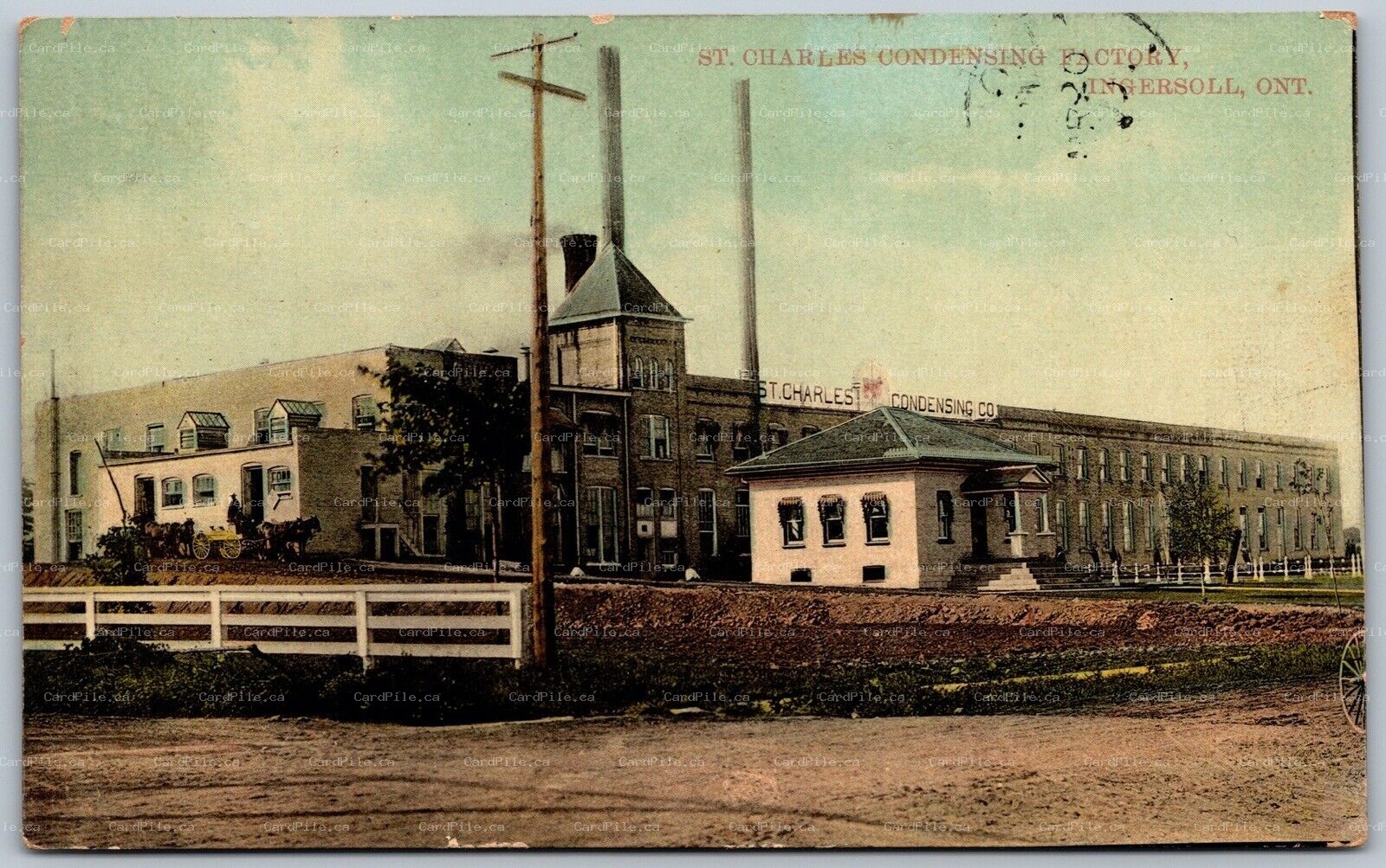 Postcard Ingersoll Ontario c1909 St. Charles Condensing Factory Oxford County