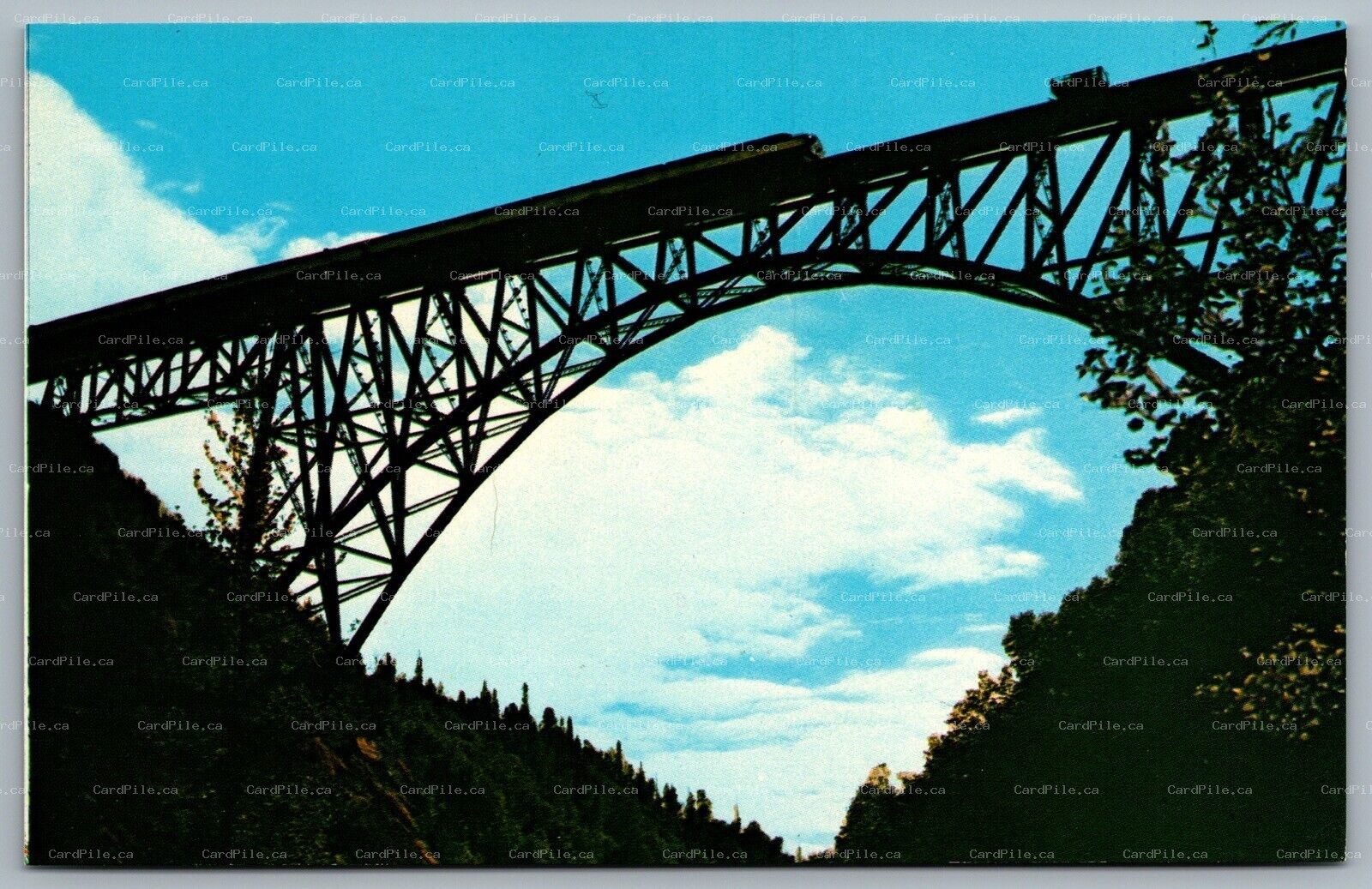 Postcard Cantwell AK c1970s Hurricane Gulch Bridge Alaska Railroad Unused