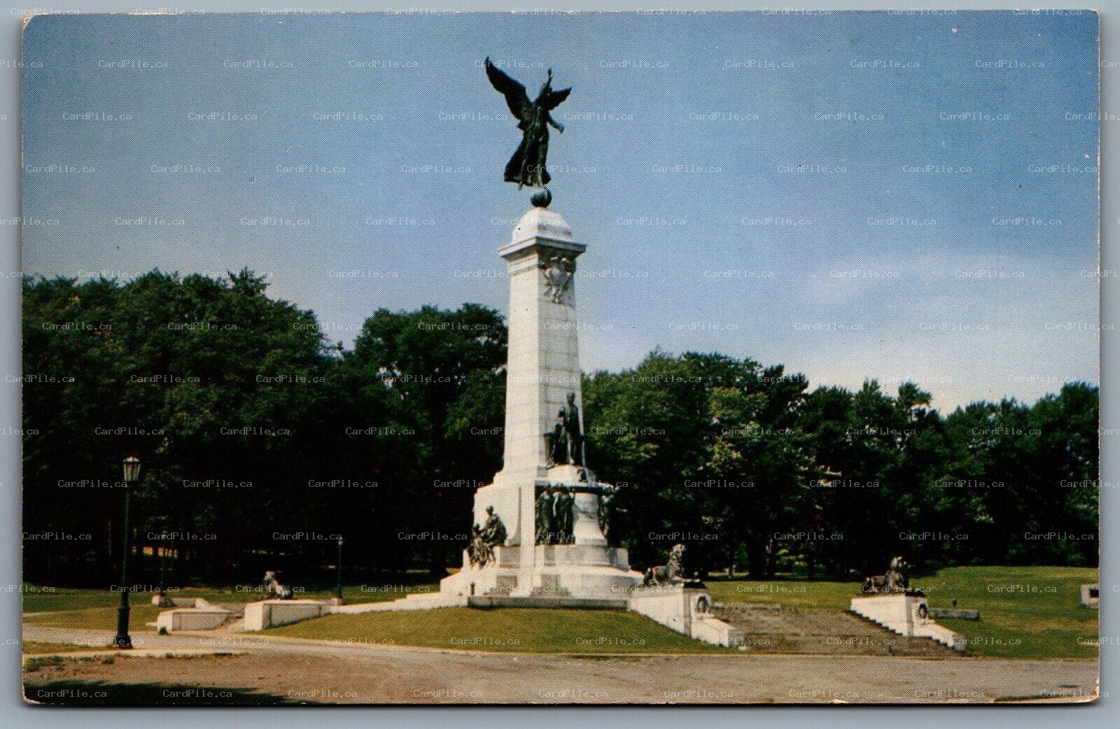 Postcard Montreal PQ c1960s The Georges Etienne Cartier Monument Mt. Royal Park