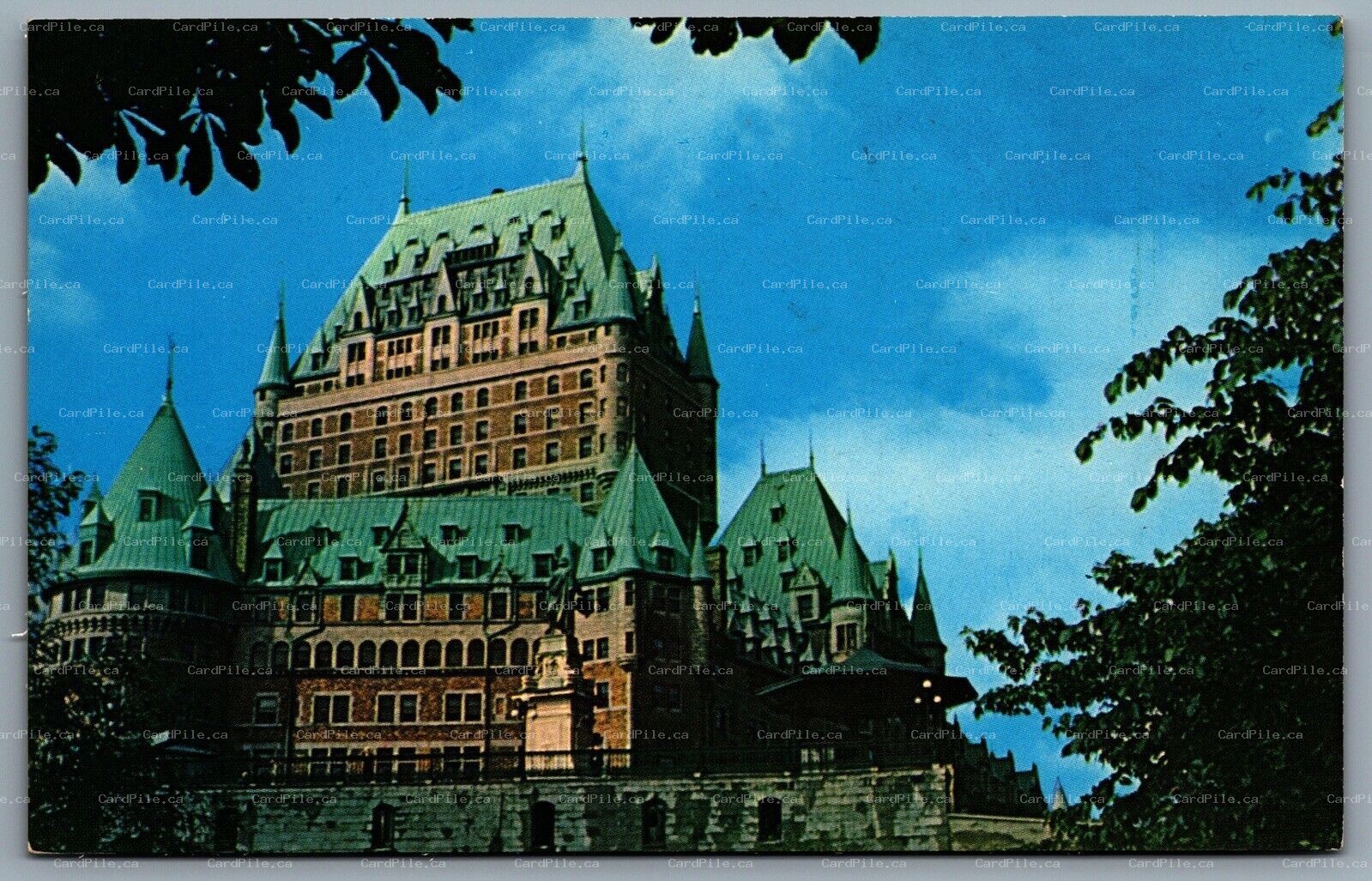 Postcard Quebec City PQ c1960s Chateau Frontenac Cape Diamond