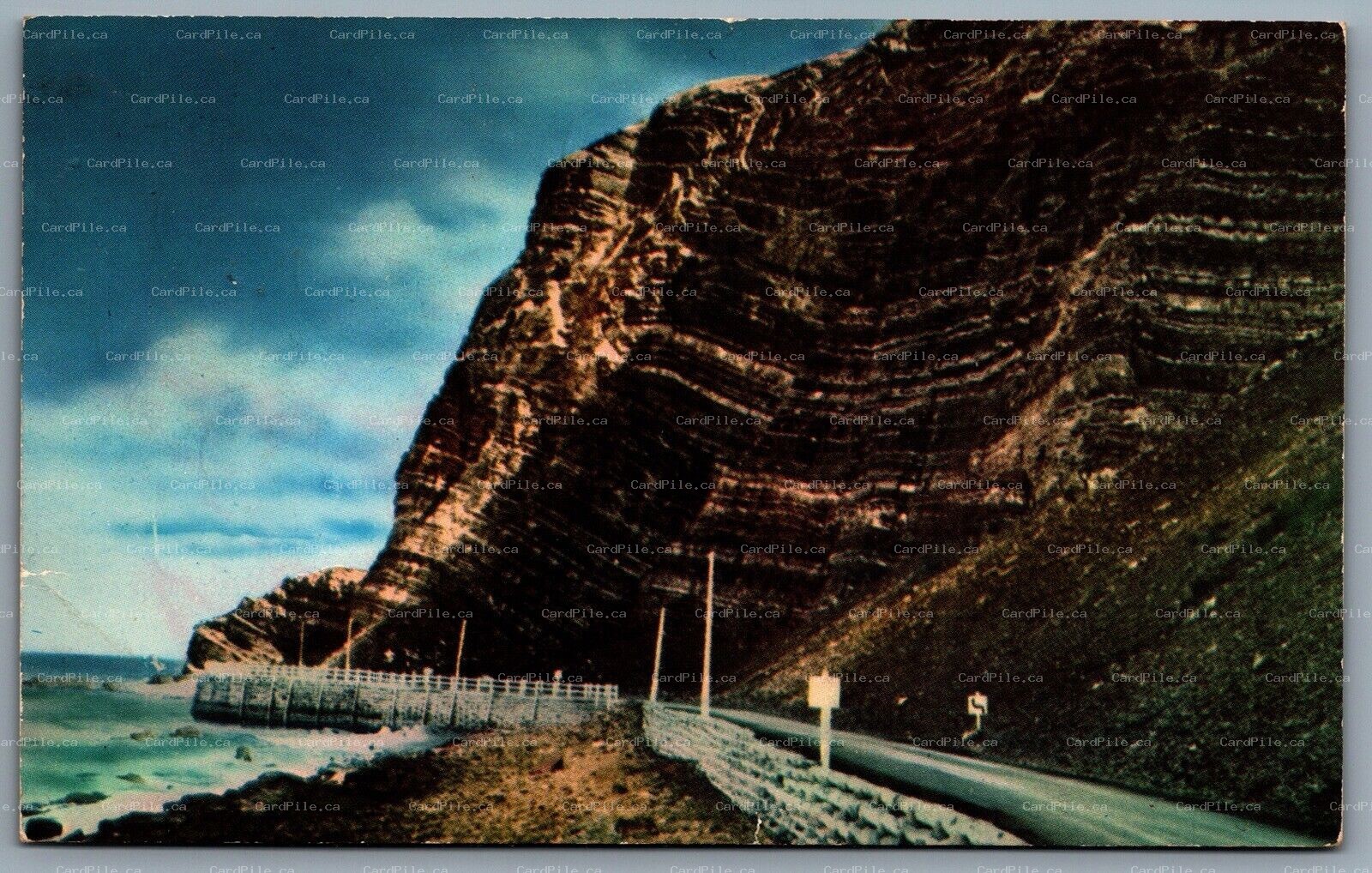 Postcard Gaspe Nord Quebec c1953 Gros Morne The Great Knoll North Coast