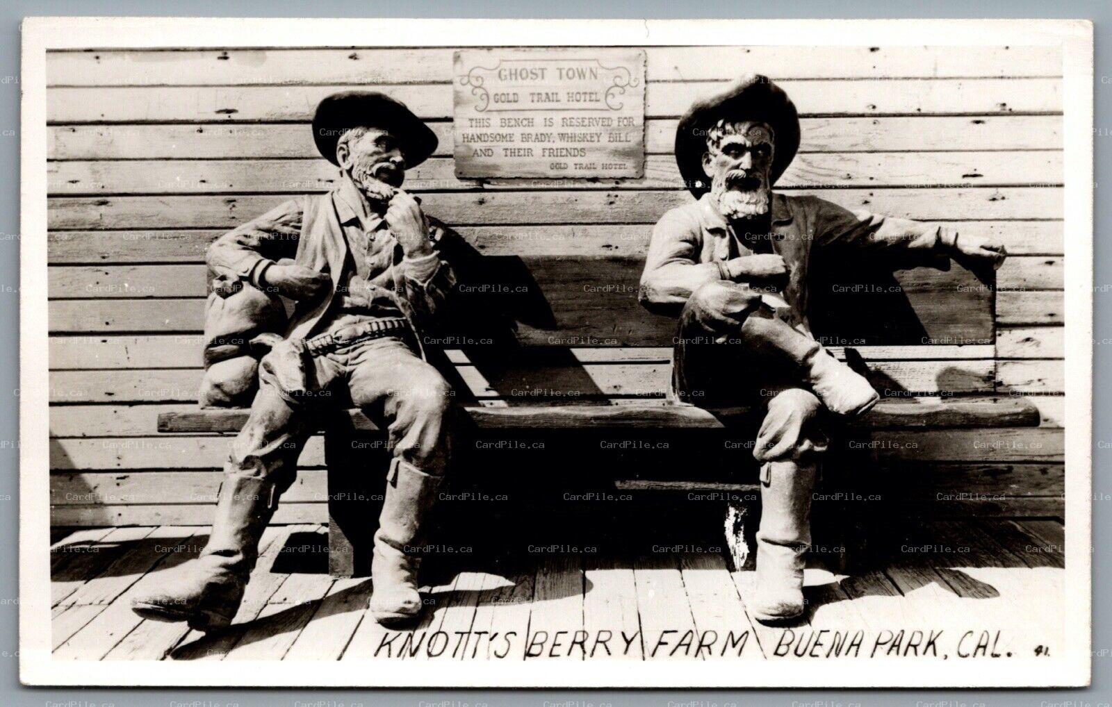 Postcard RPPC c1940s Buena Park CA Knott’s Berry Farm Brady Whiskey Bill 