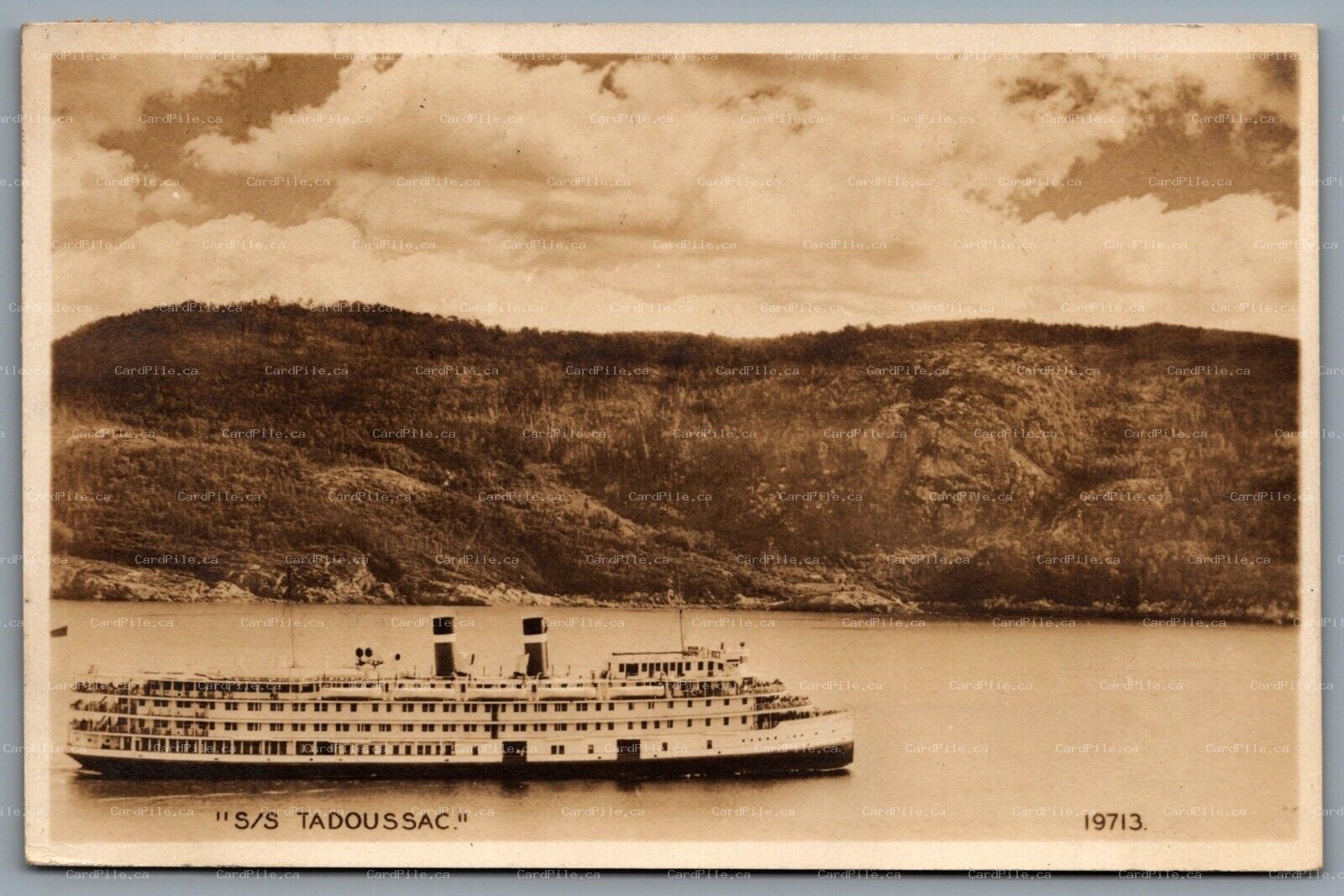 Postcard RPPC c1944 PQ Canada Steamship Lines S.S. Tadoussac Great White Fleet