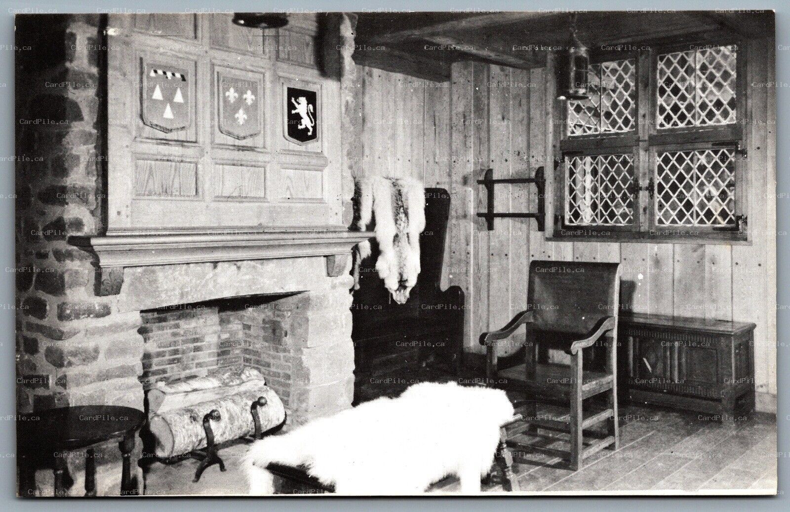 Postcard Granville Ferry NS c1980s Port Royal Habitation Governor's Room