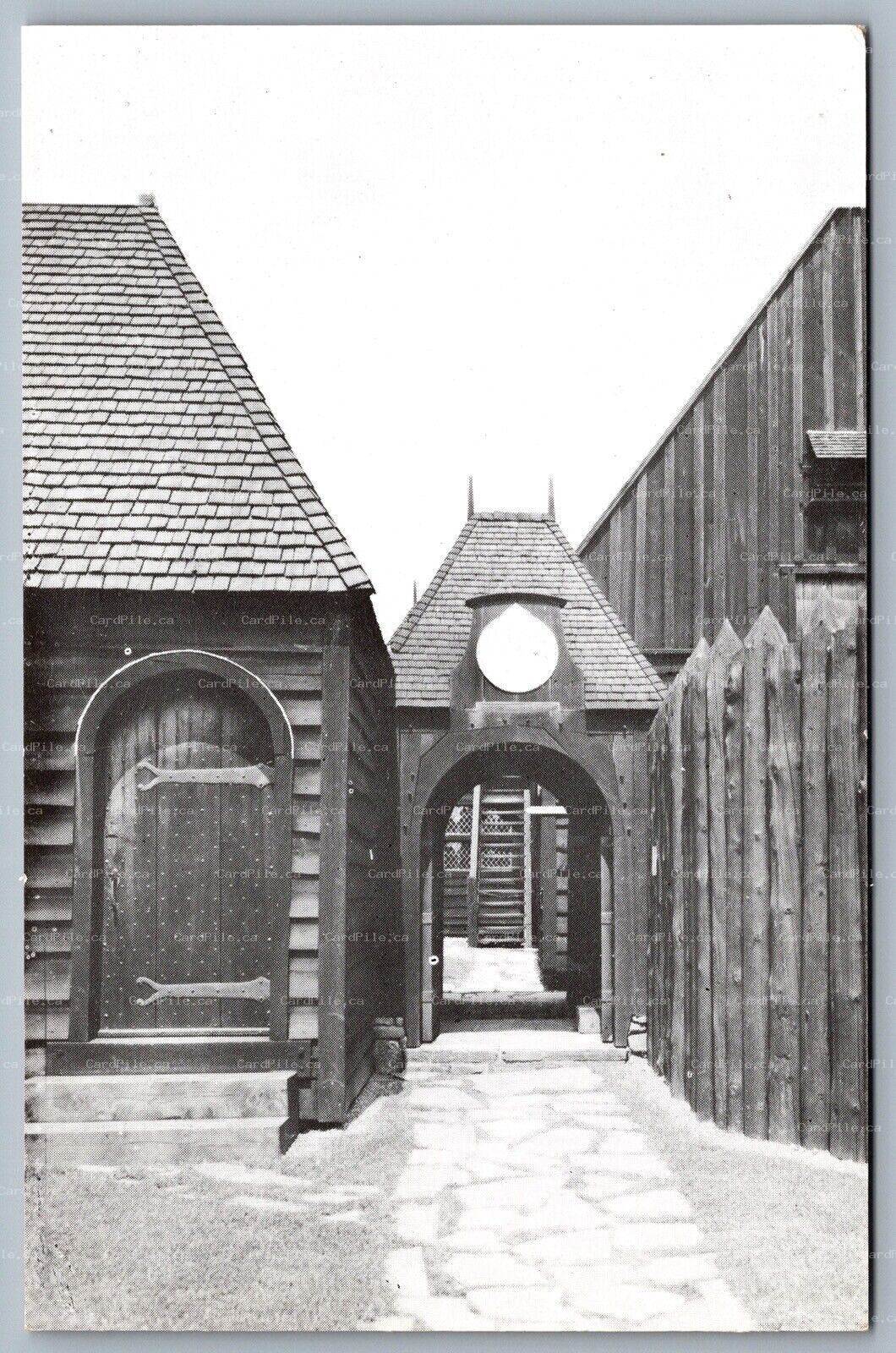 Postcard Granville Ferry NS c1980s Port Royal Habitation Entrance Coat of Arms