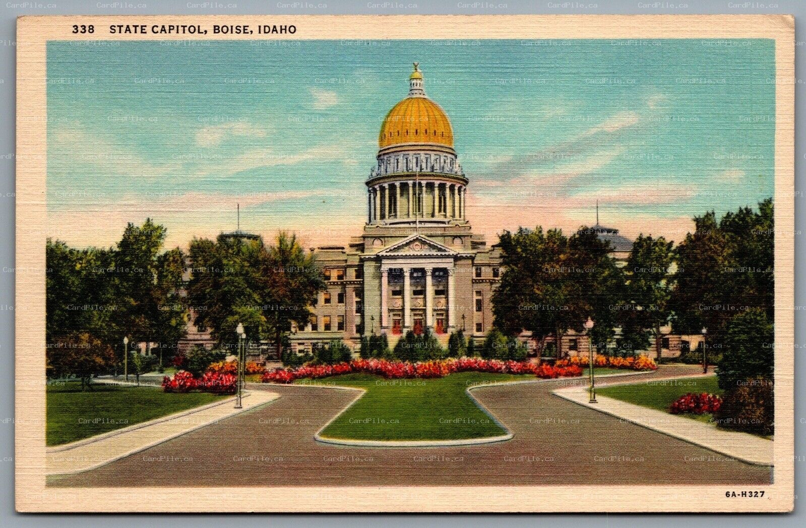 Postcard Boise ID c1936 State Capitol